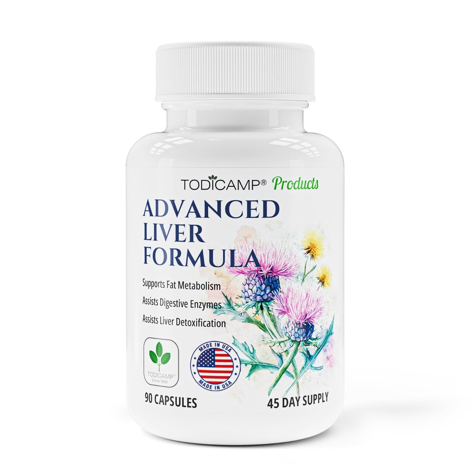 TODICAMP Liver Health with Milk Thistle, Artichoke Extract, Choline – Advance…