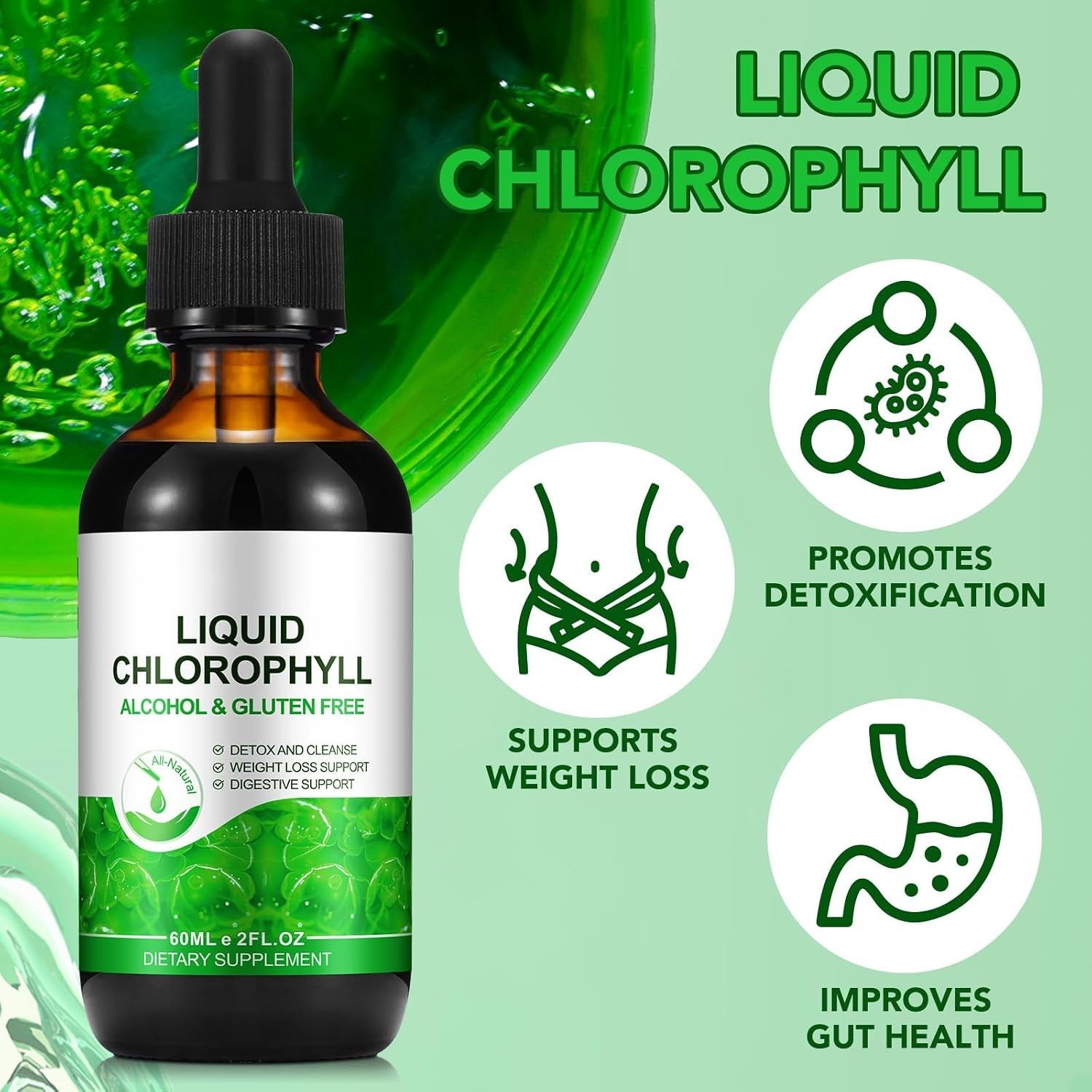 All-Natural Chlorophyll Drops – Supports Odor Balance & Digestive Health 60ml