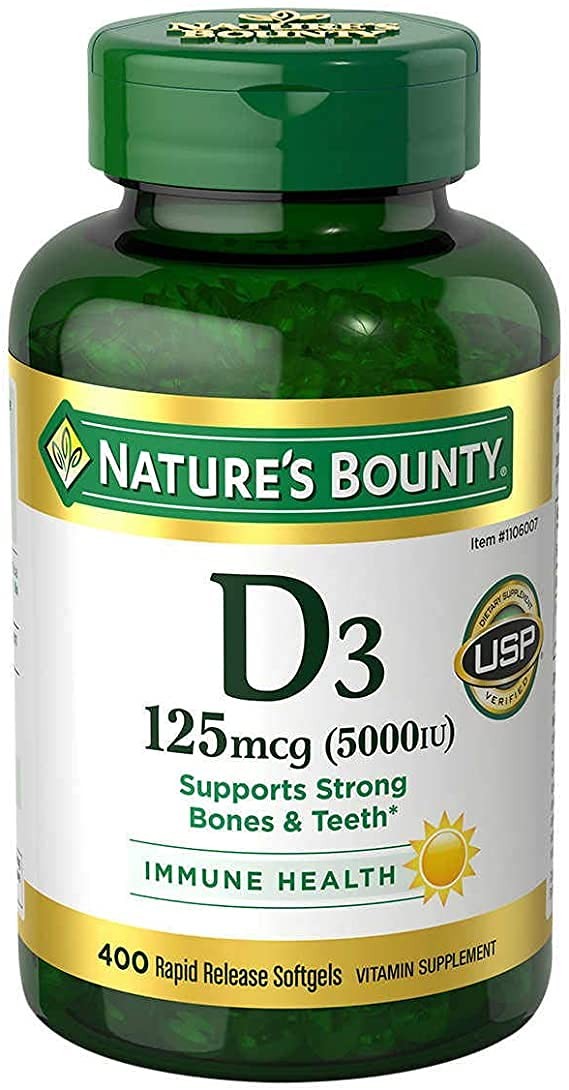 Nature’s Bounty Immune Health Vitamin D3 400 Count (Pack of 1), Multi-colored