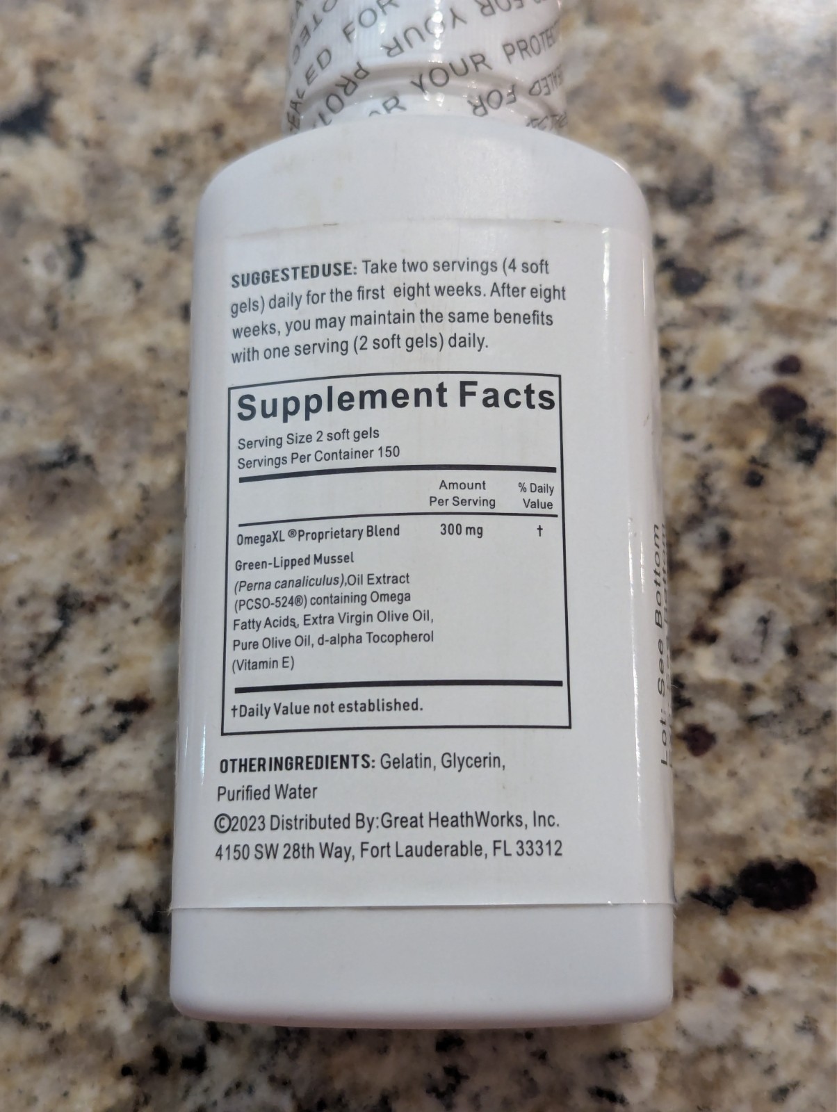 OmegaXL Joint & Muscle Support Natural 300 softgels exp: 02/2028