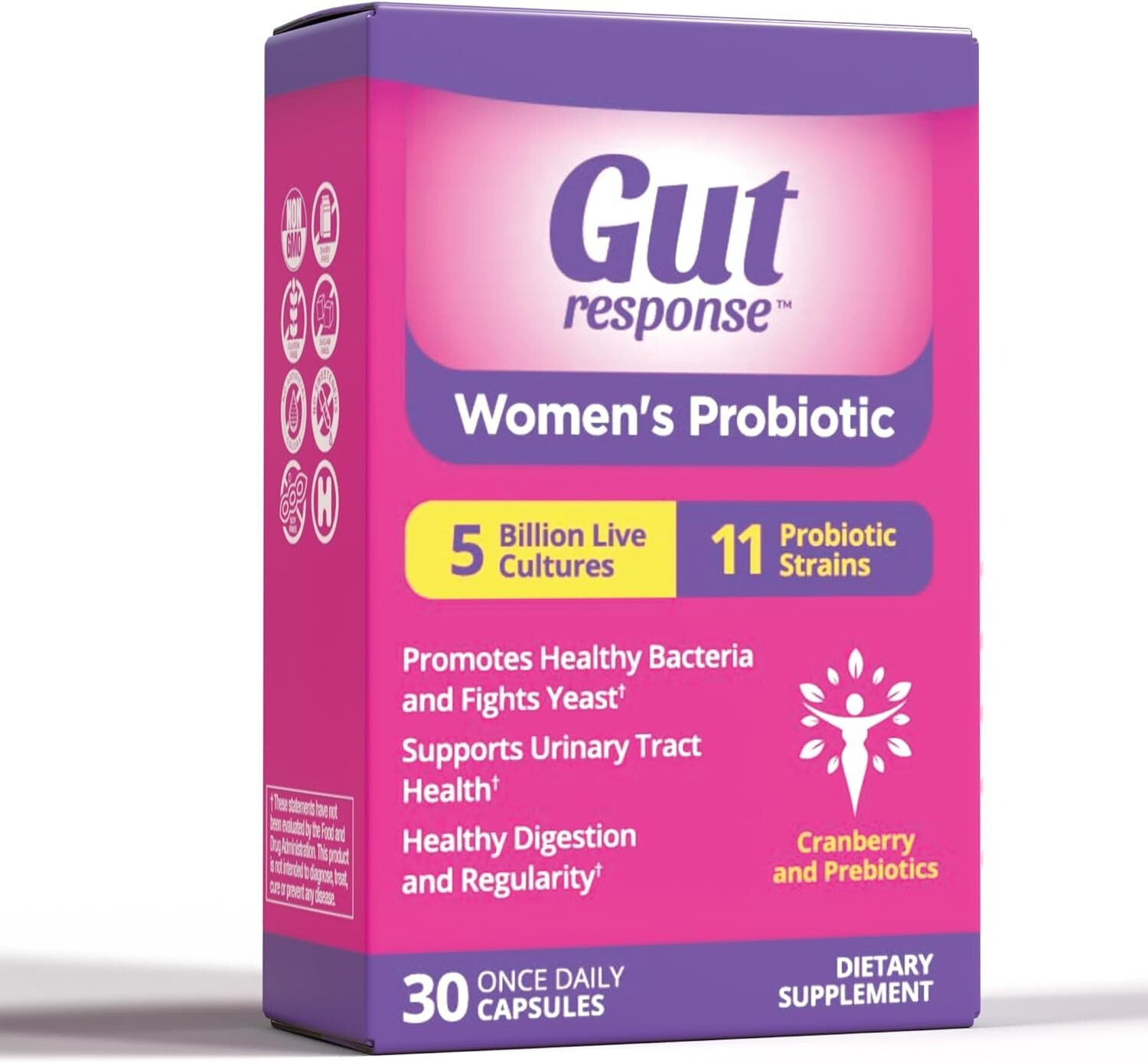 Gut Response™ Women Probiotic 30 One Daily Capsules Slows Down Digestive Aging