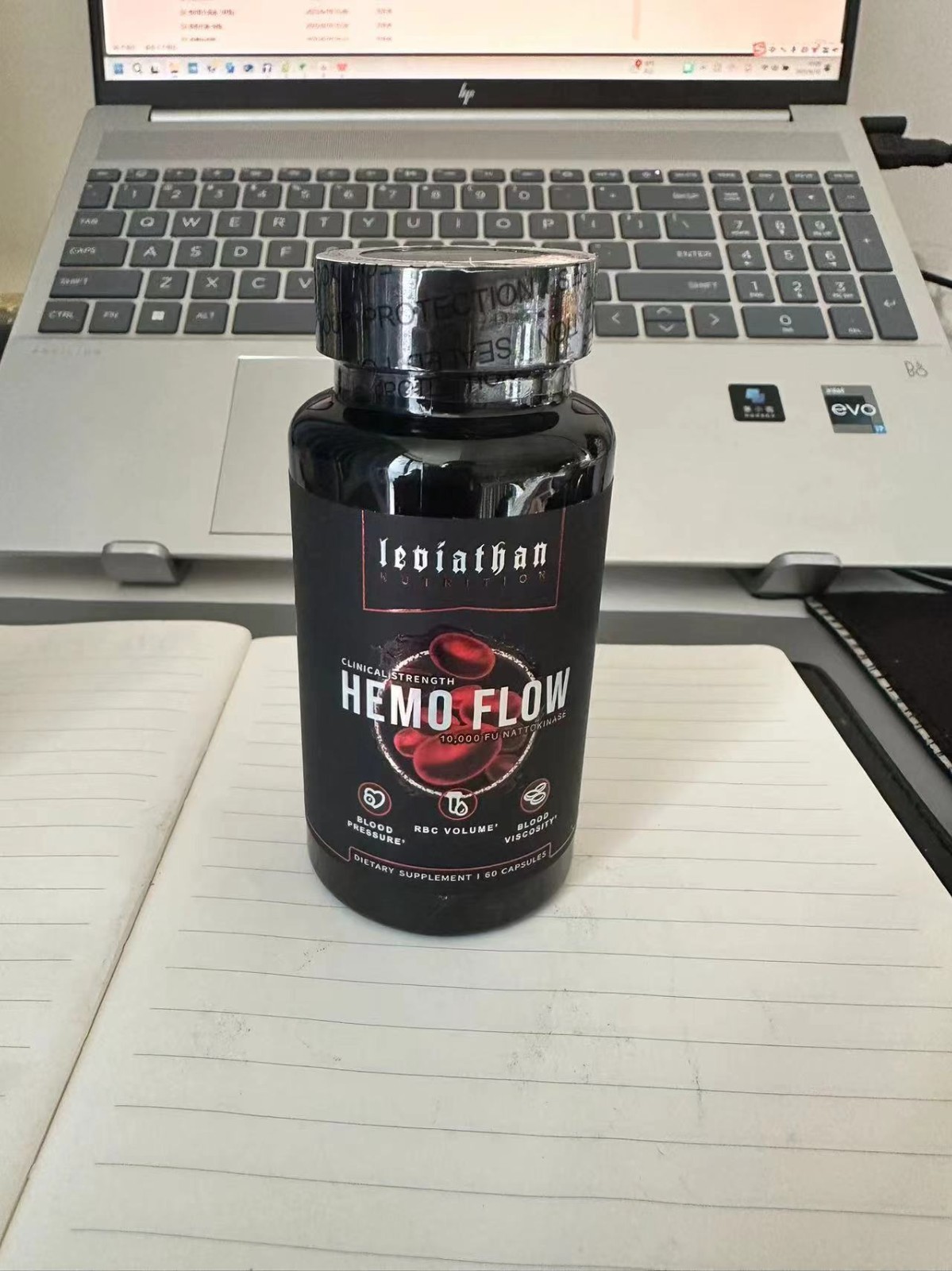 1-3PK Leviathan Nutrition Hemo Flow Nattokinase Supplement For Nitric Oxide