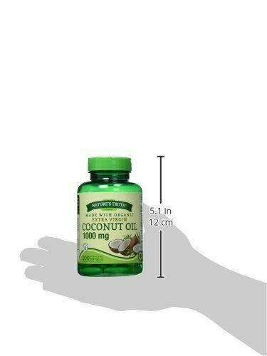 Nature’s Truth Extra Virgin Coconut Oil Quick Release Softgels 1000mg 100 Count