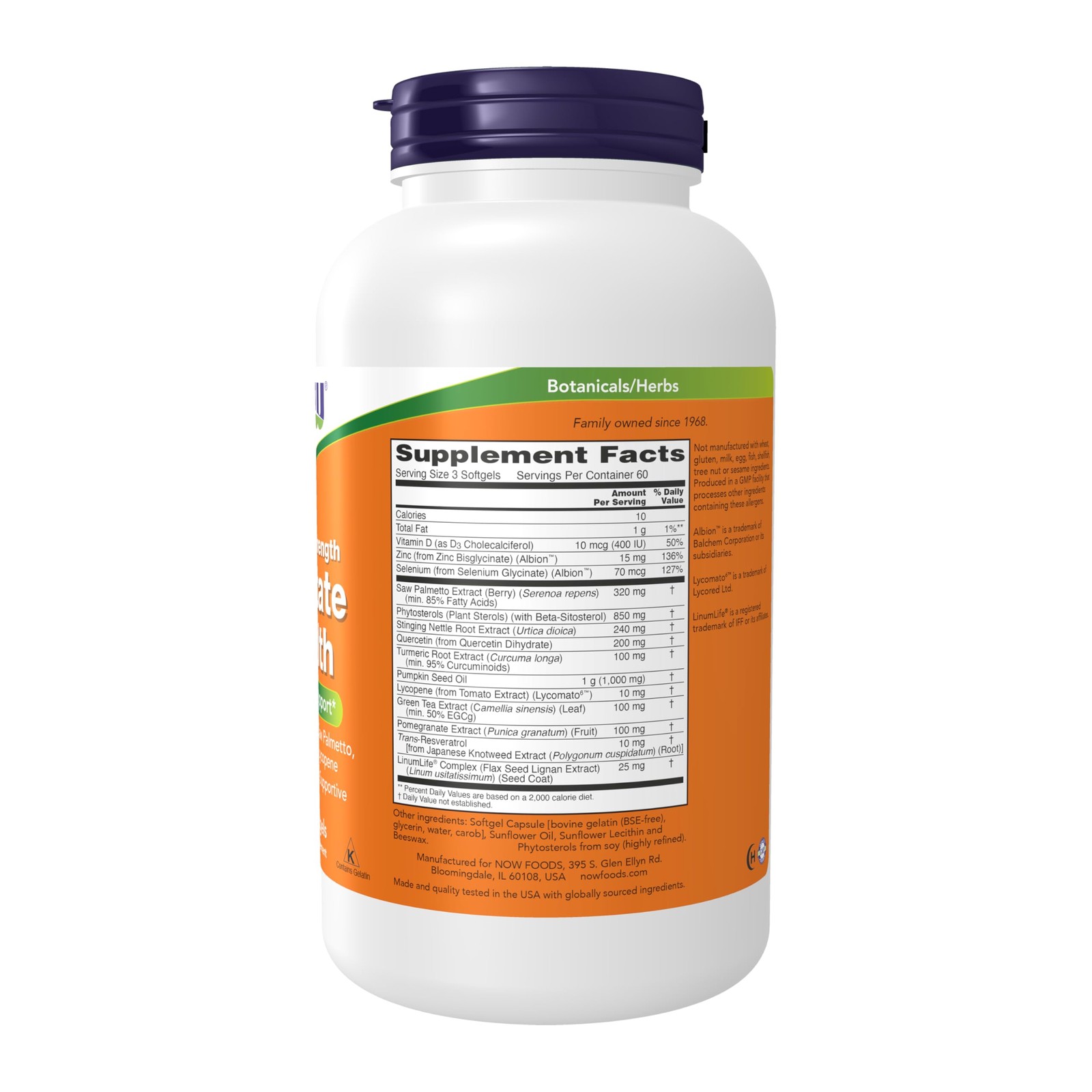 NOW Foods Supplements, Prostate Health, Clinical 180 Count (Pack of 1)