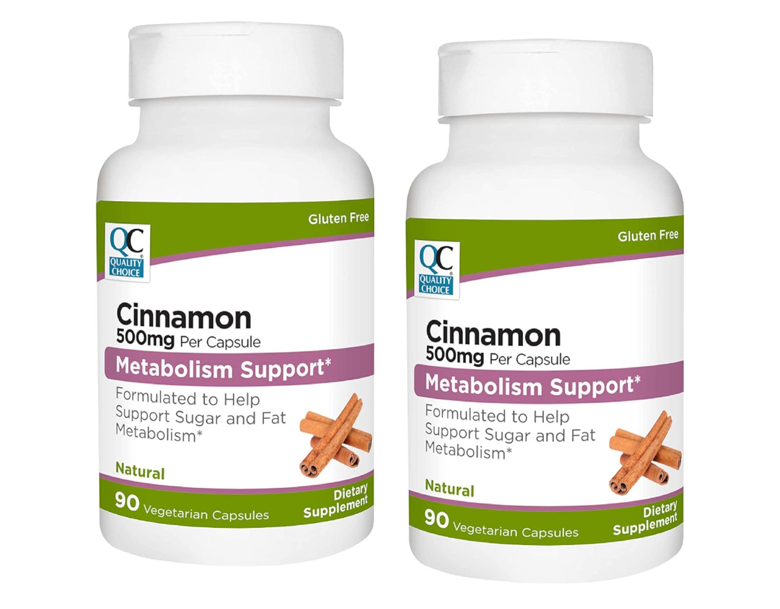 Quality Choice Cinnamon Metabolism Support Capsules, 90 Count – Pack of 2