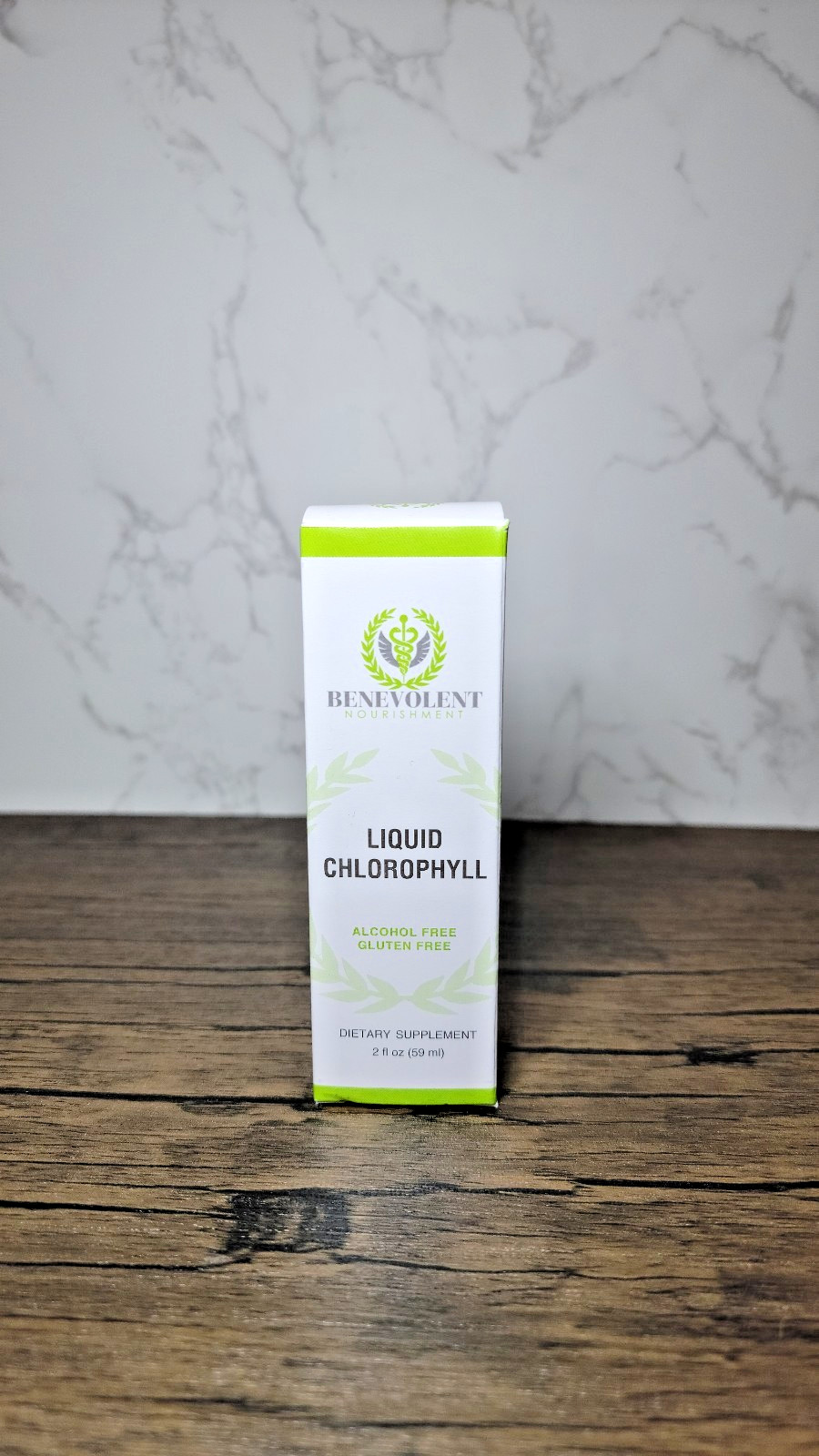 Benevolent Nourishment Liquid Chlorophyll Drops Detox Gut Health Mint 2 oz 59ml