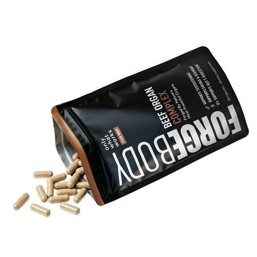 FORGEBODY Beef Organ Capsules Complex Supplement Supports Body Health & Brain