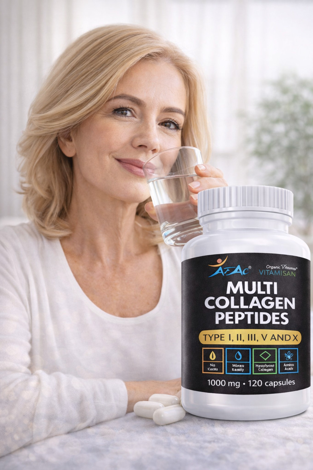 COLLAGEN peptides HYDROLYZED Hair Skin Nail joint support powder capsule
