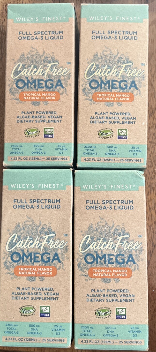 4X CatchFree Omega, Tropical Mango, 4.23 fl oz (125 ml)