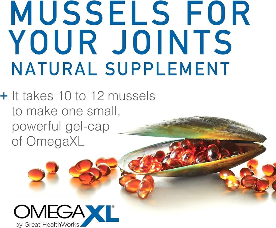 OmegaXL Joint Support Supplement – Natural Muscle 120 Count (Pack of 1)