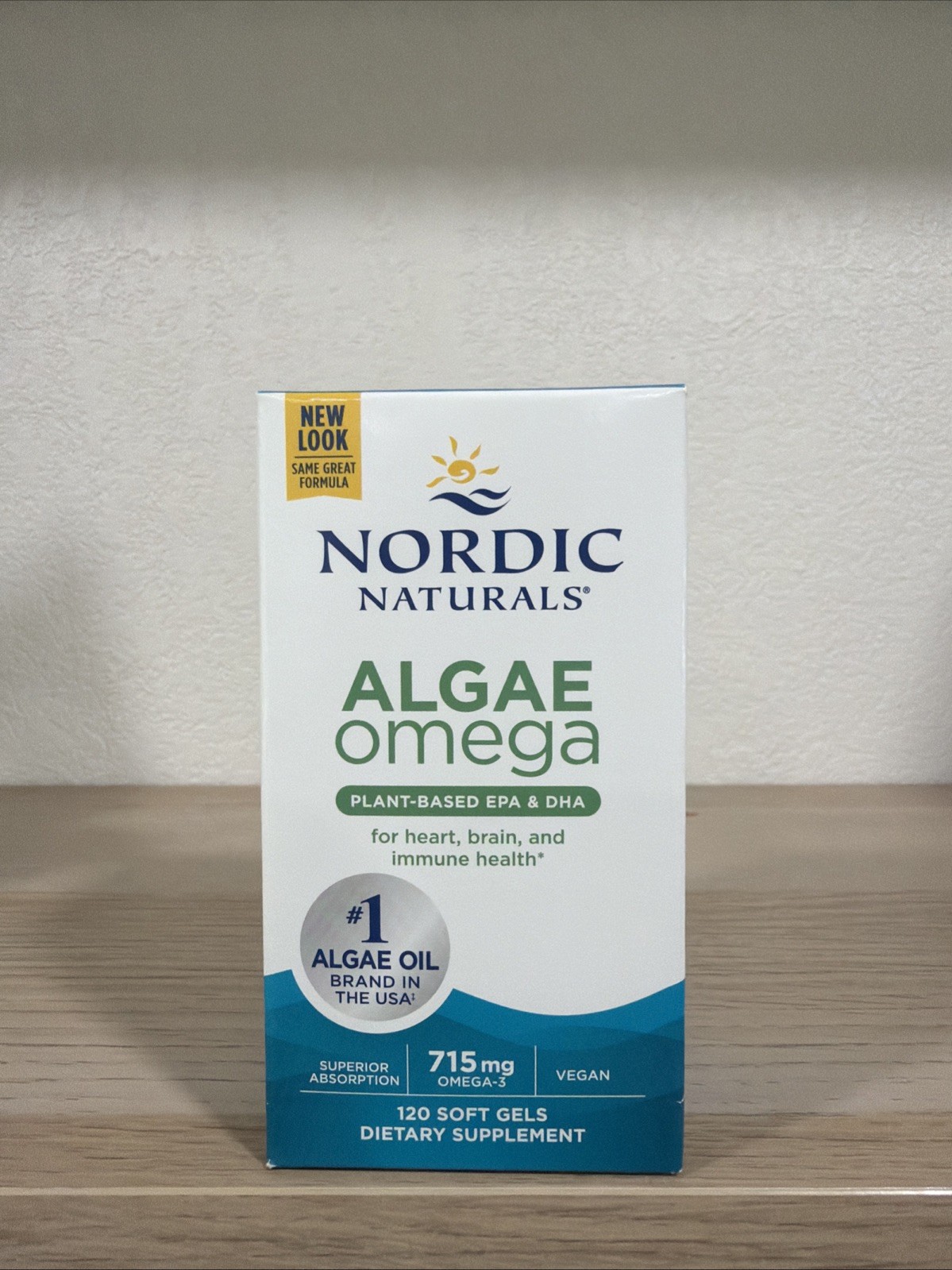 Nordic Naturals Algae Omega 120 Soft Gels 715 mg Omega 3 Vegan A EXP 05/2027