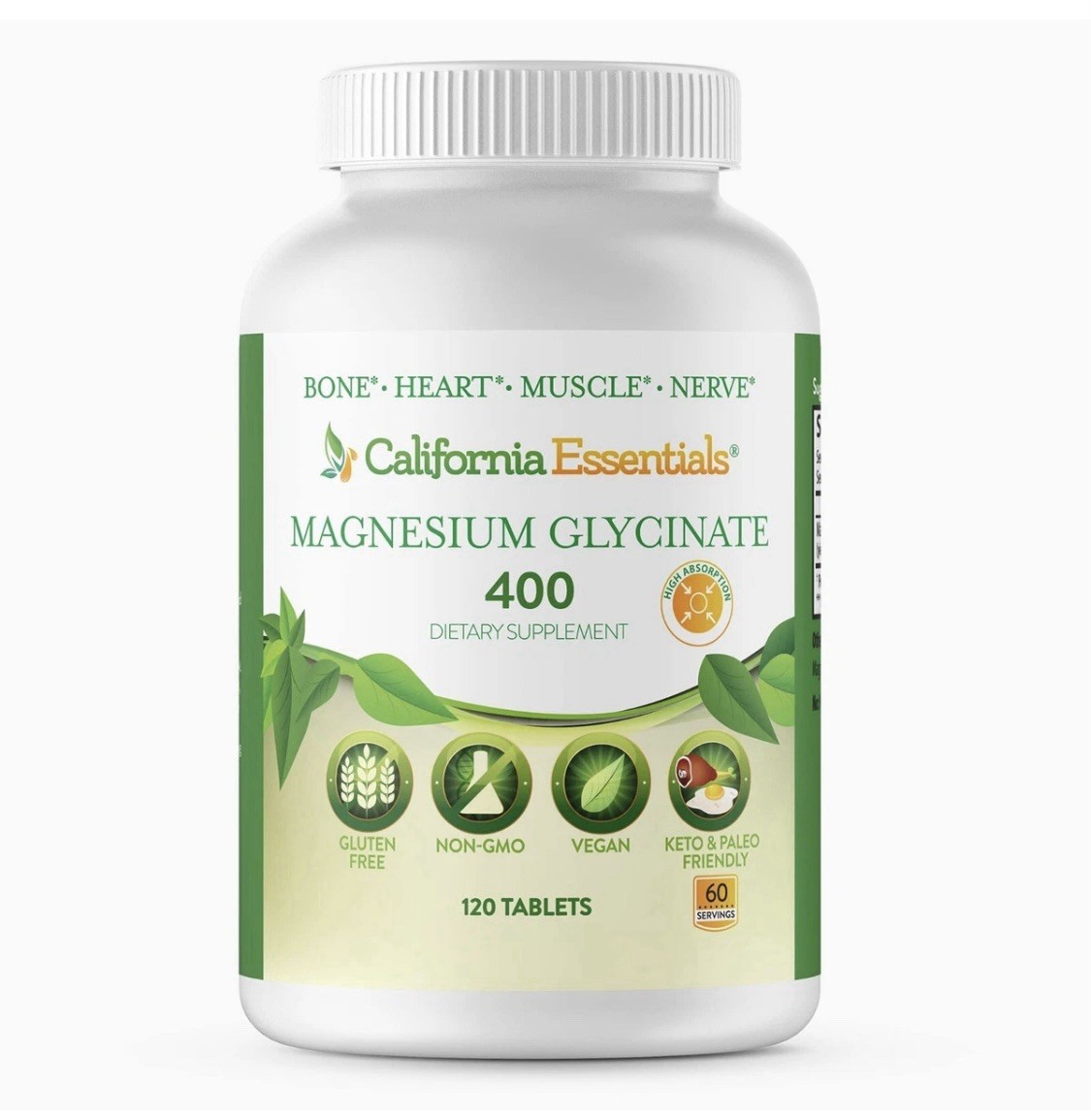 California Essentials Magnesium Glycinate 400 Supplement