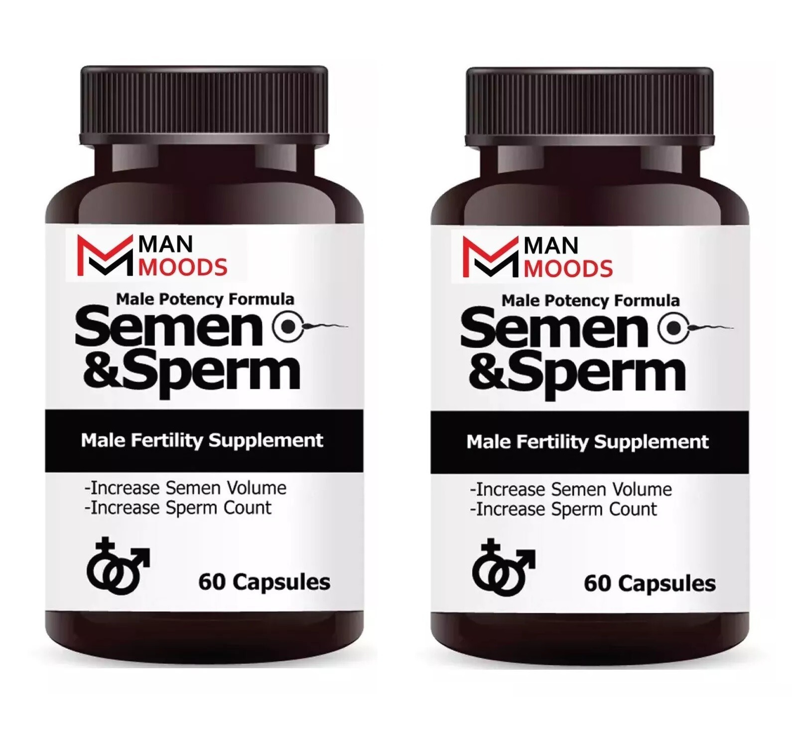 (2 Pack) Semen & Sperm Male Fertility Supplement Increase Volume Herbal 60ct