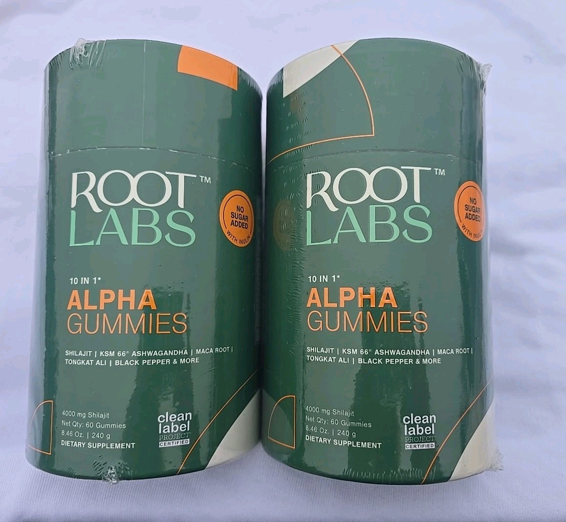 2 Pack – Root Labs 10-1 Alpha Gummies, 4000 mg. Pure Shilajit with KSM-66 60p