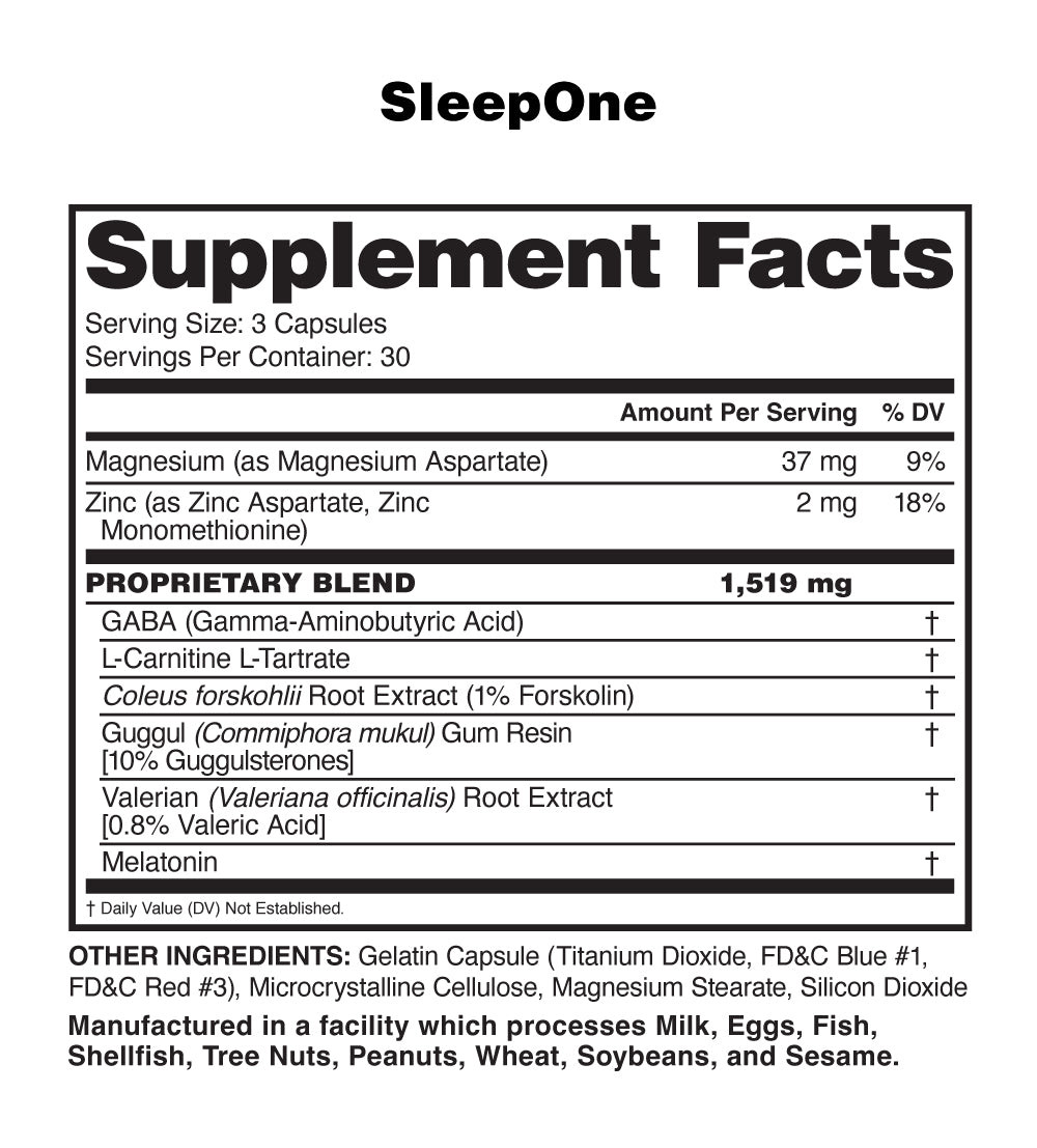 NUTRAONE NUTRITION SLEEP ONE All Natural Sleep-Aid Relaxation 90 Capsules