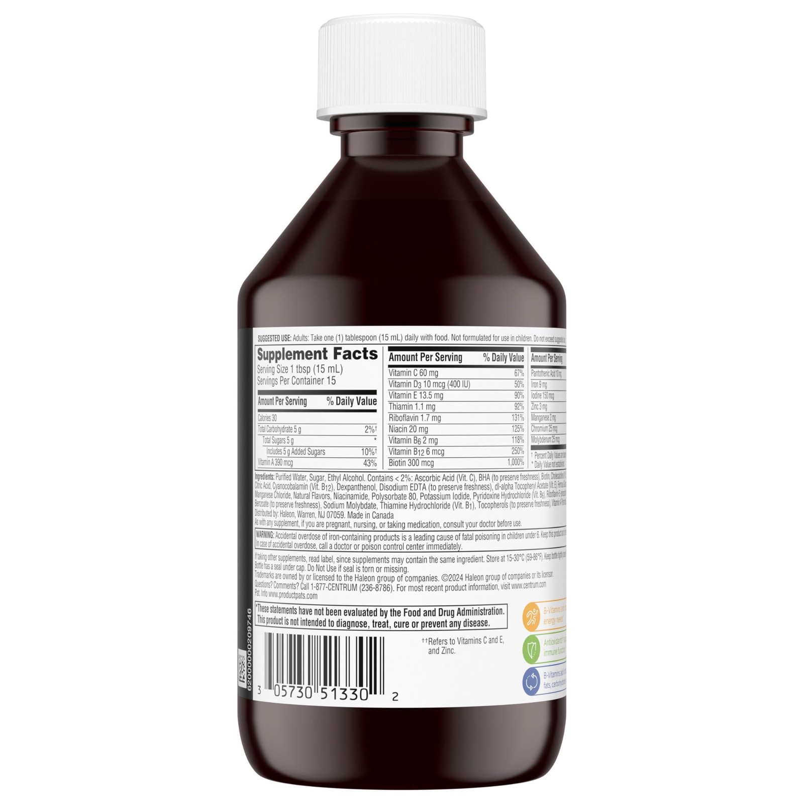 Centrum Liquid Multivitamin for Adults, 8 Fl Oz (Pack of 1)