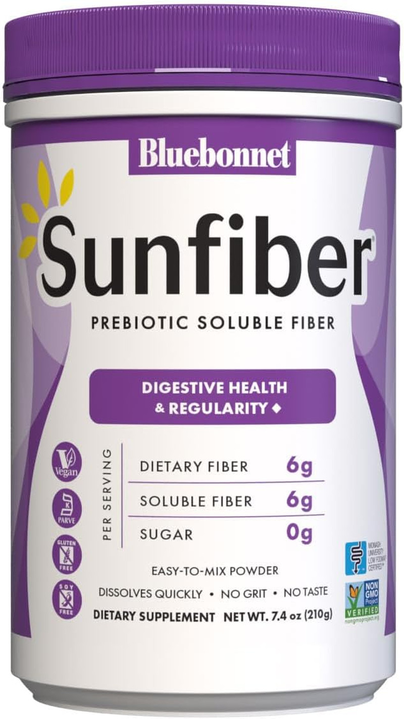 Bluebonnet Nutrition Sunfiber – 6 G of Plant Based Prebiotic Soluble Fiber – Sup