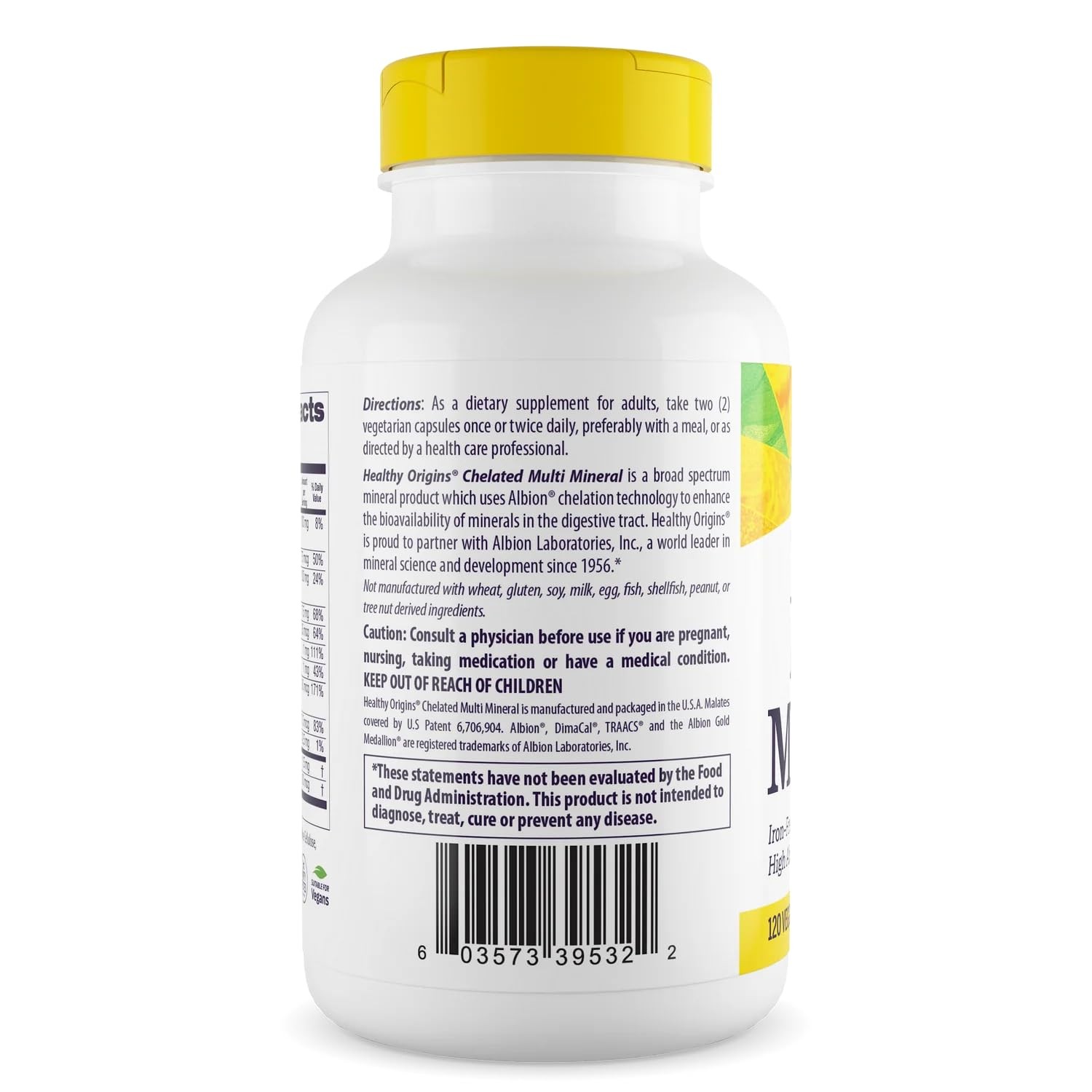 Healthy Origins Chelated Multi Mineral (Albion 120 Count (Pack of 1)