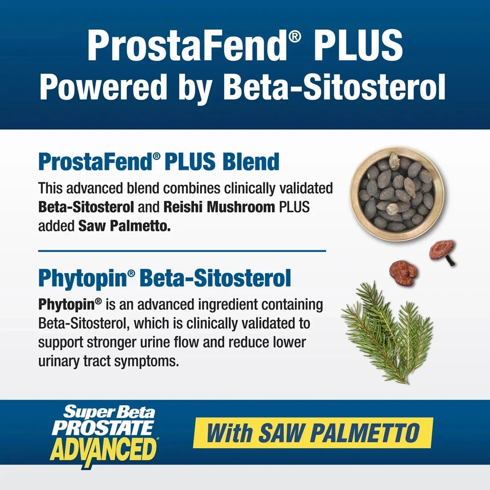 2 Pack_Super Beta Prostate Advanced Prostate Health Saw Palmetto 120 Caplets