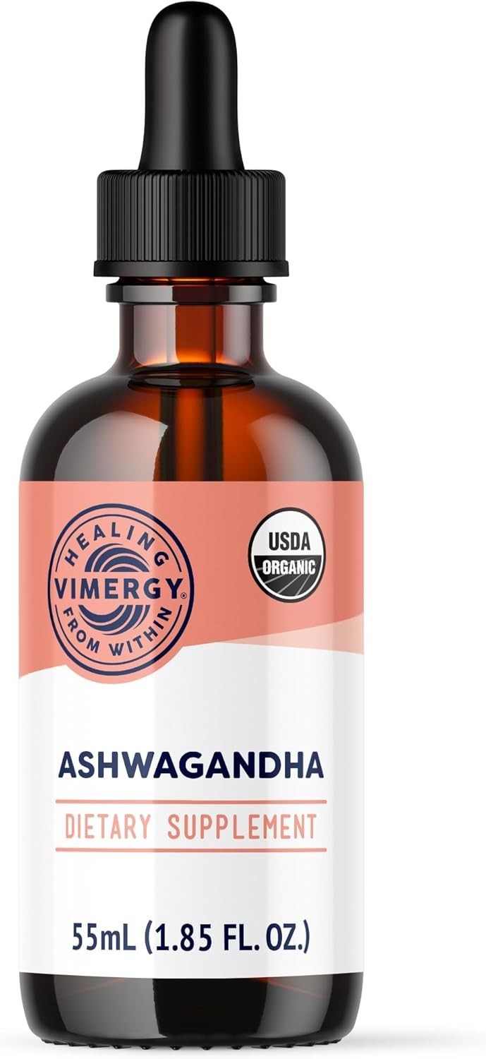 Vimergy USDA Organic Ashwagandha – Fast-Absorbing Stress Support – Thick, Pot…