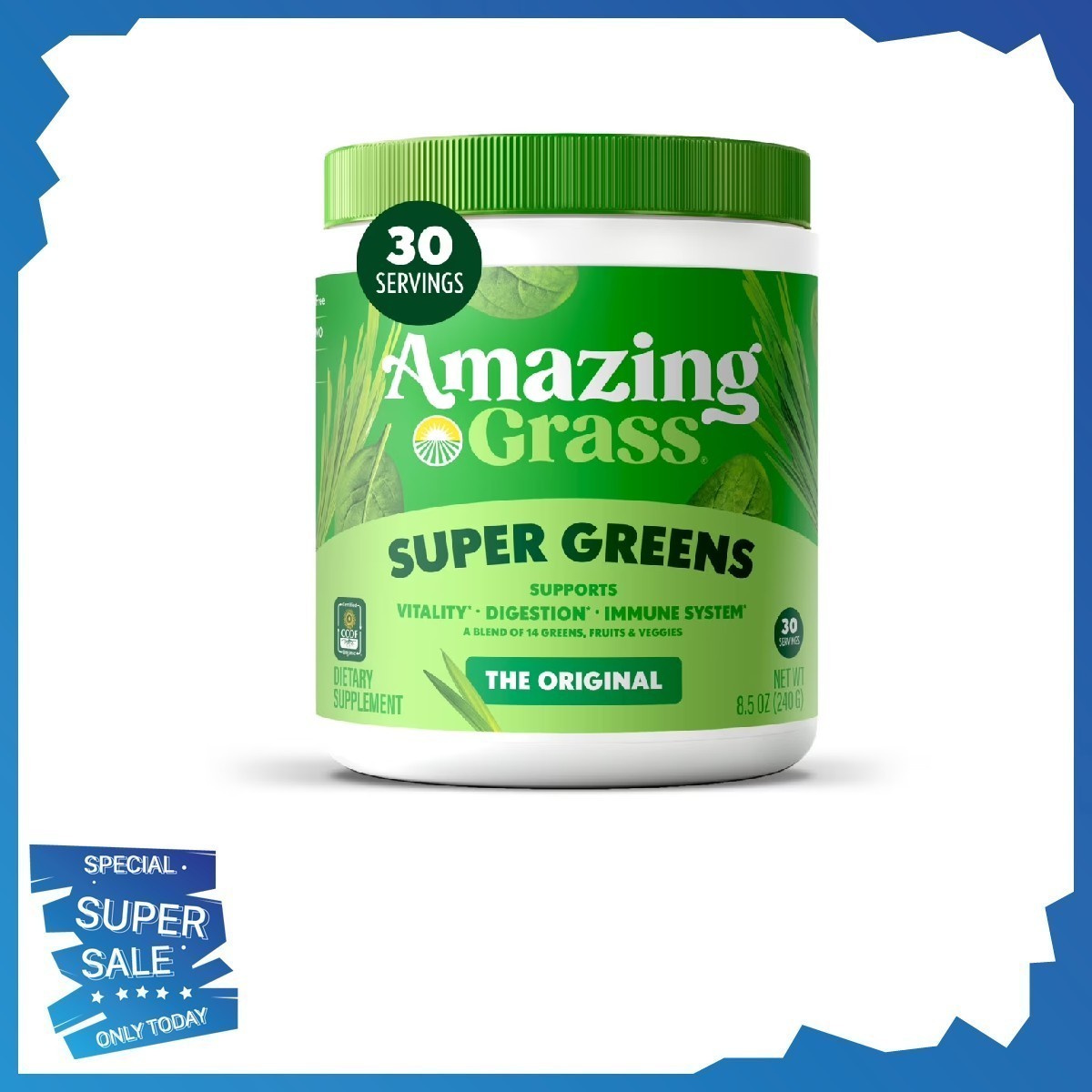 ( 2 Pack ) Amazing Grass, Super Greens Powder, Original, 30 Servings
