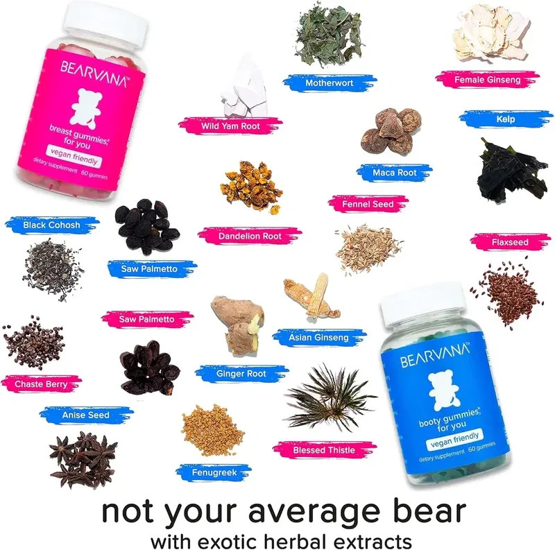 BEARVANA Women’s Multivitamin Gummies Combo Pack – Includes Herbal Extracts