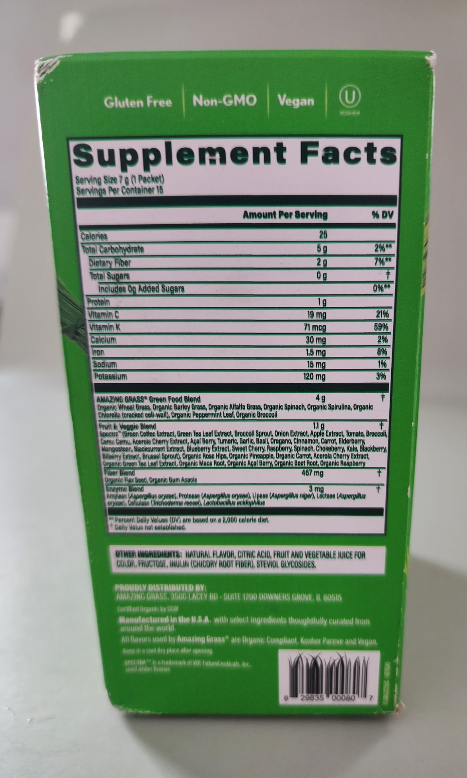 Amazing Grass Super Greens Antioxidant: 15 Individual Packets, Sweet Berry