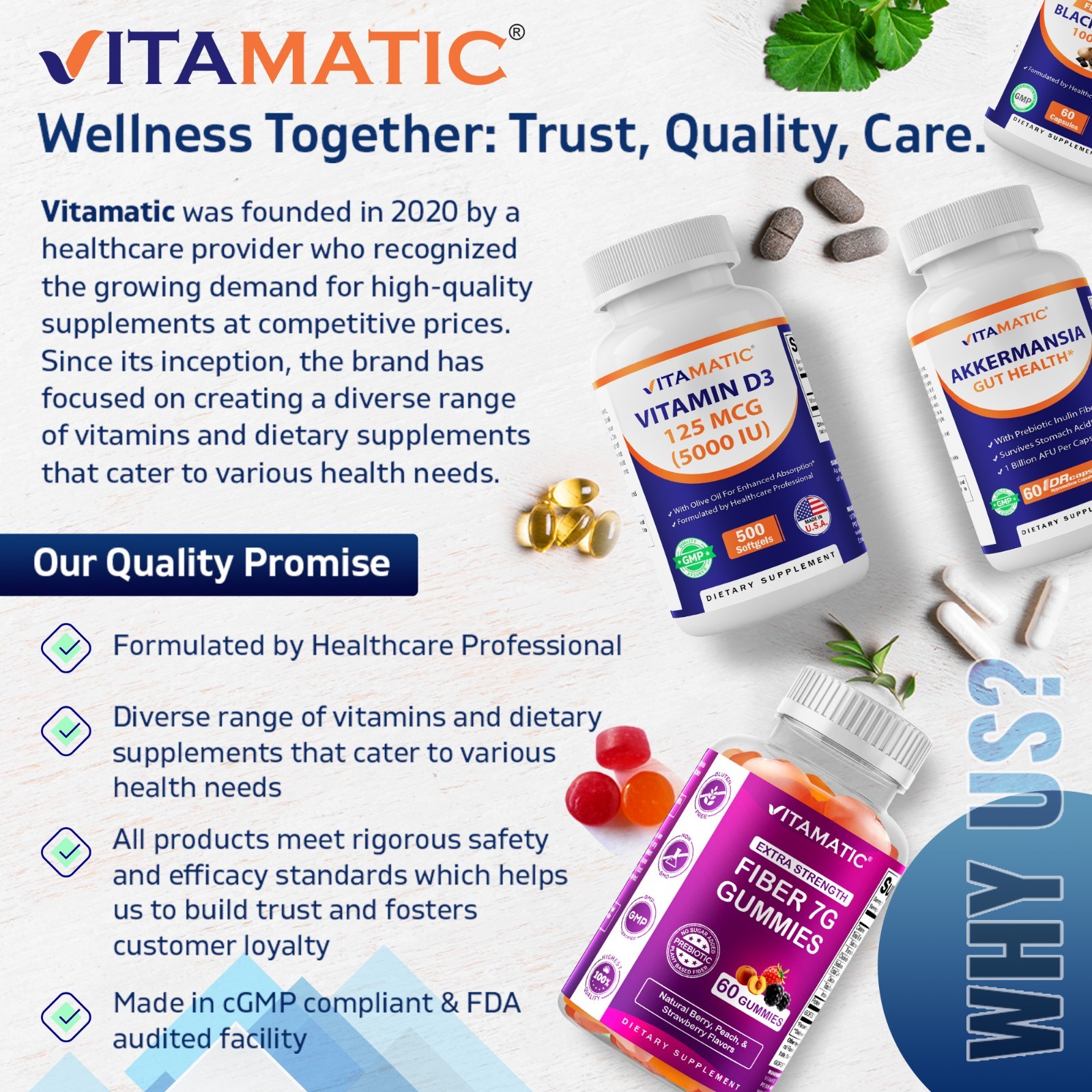2 Packs Vitamatic Caffeine Pills with L-Theanine-300 mg per Tablet – 120 Tablets