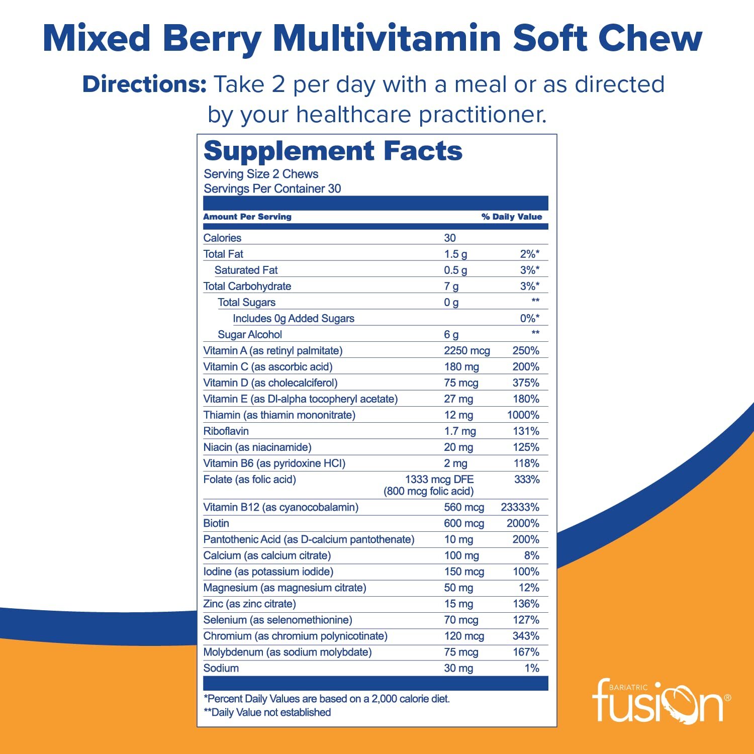 Bariatric Fusion Bariatric Multivitamin Soft Chew | Mixed Berry Fruit Flavor..