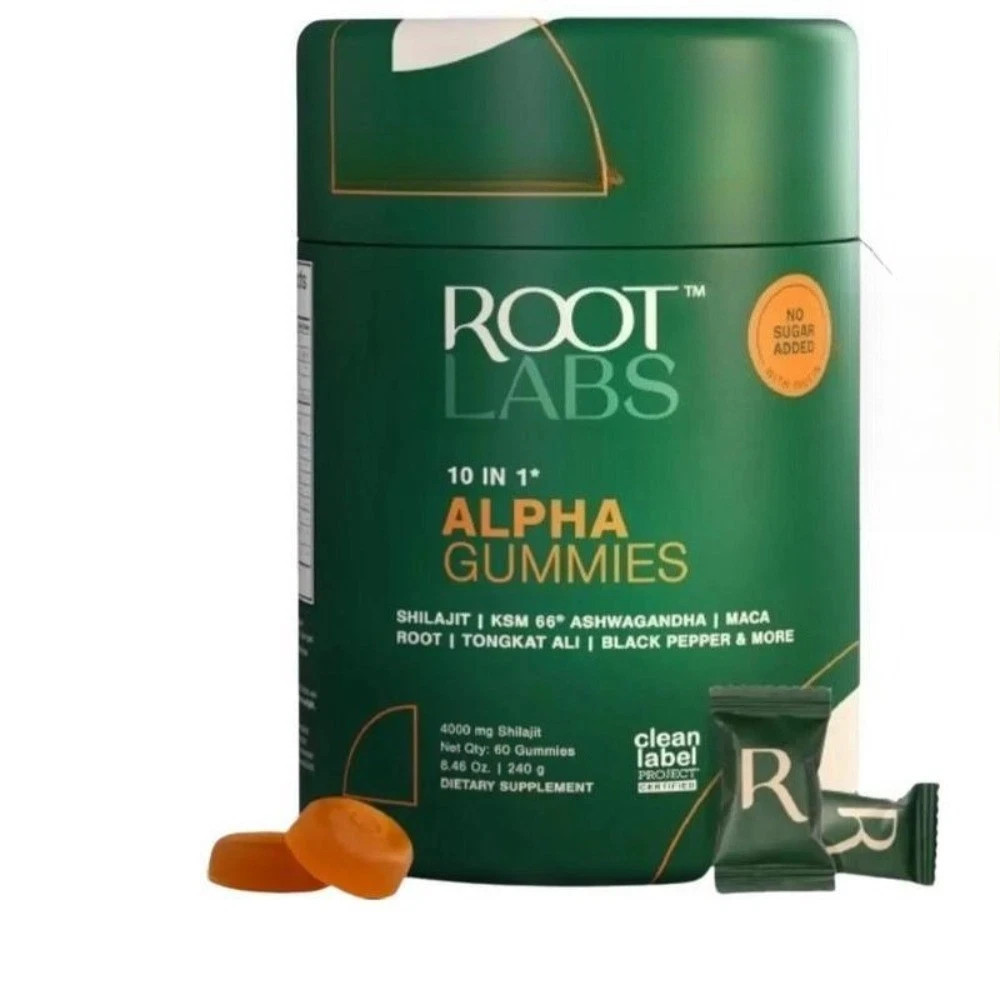 New Root Labs 10-1 Alpha Gummies | 4000 mg Pure Shilajit with KSM-66 |60 Gummies