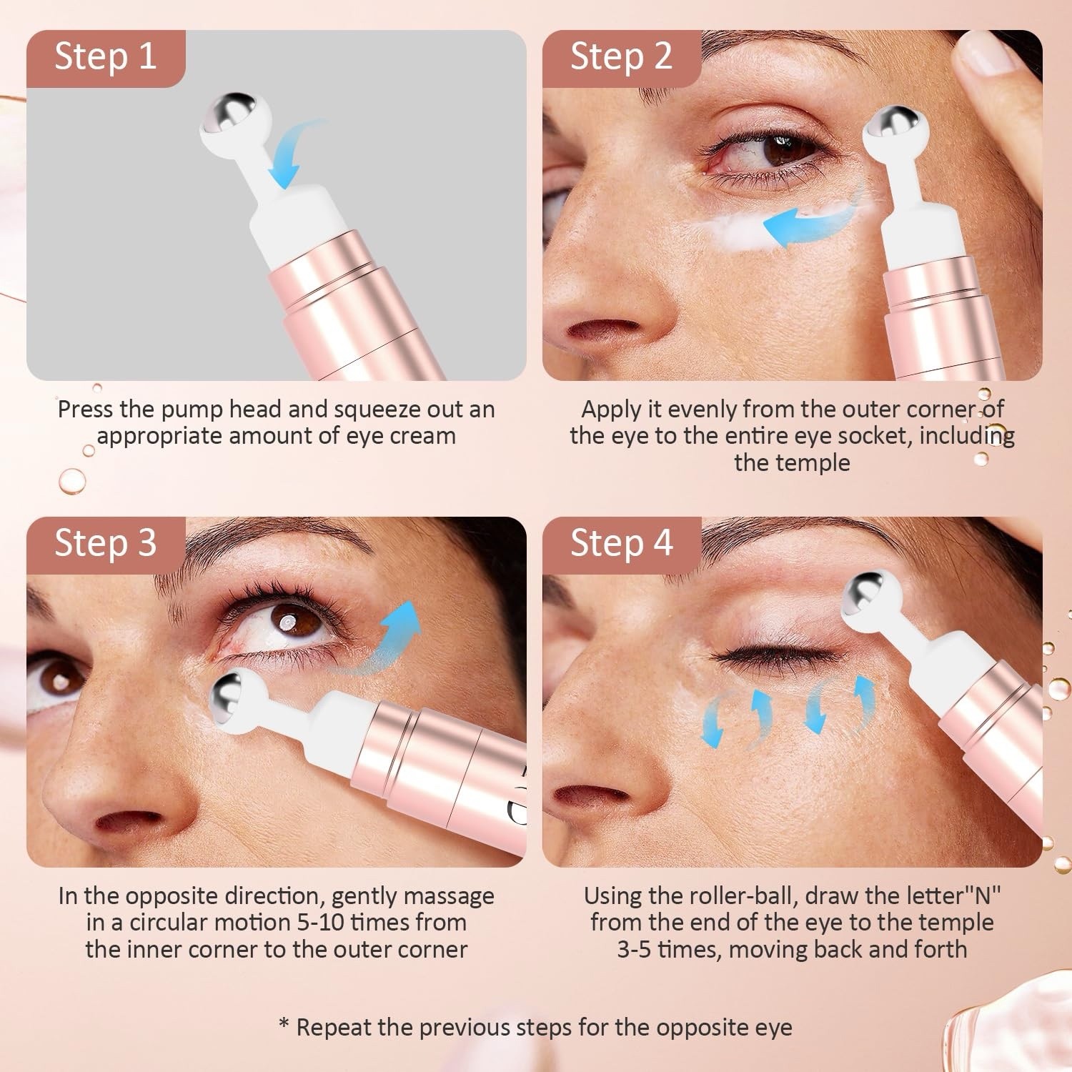 (x2) Lenaale DePuffing Eye Serum with Super Vitamin A, Peptides (0.53 Ounce)