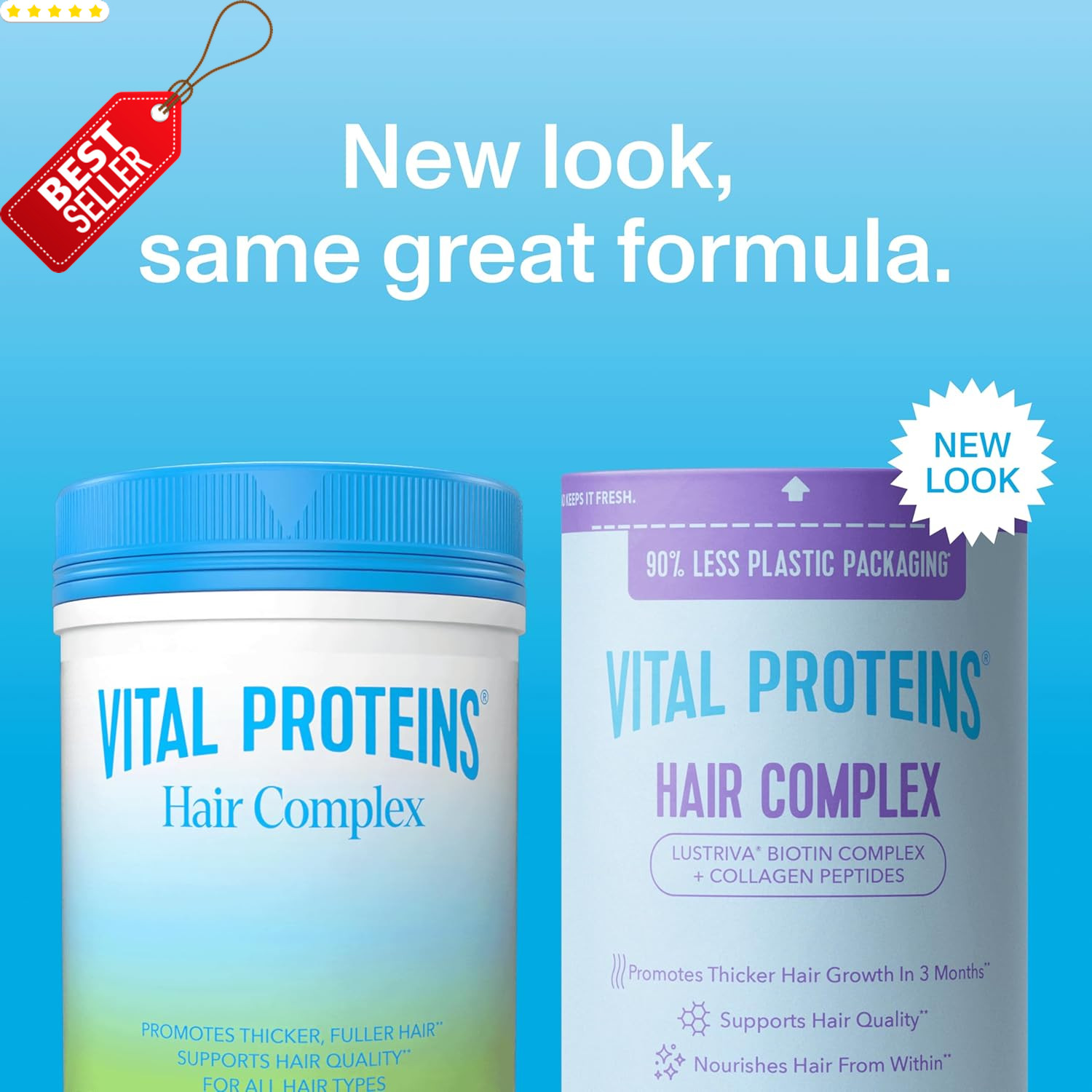 Collagen Peptides Biotin Hair Growth Powder 11.4 Oz Women Unflavored – US