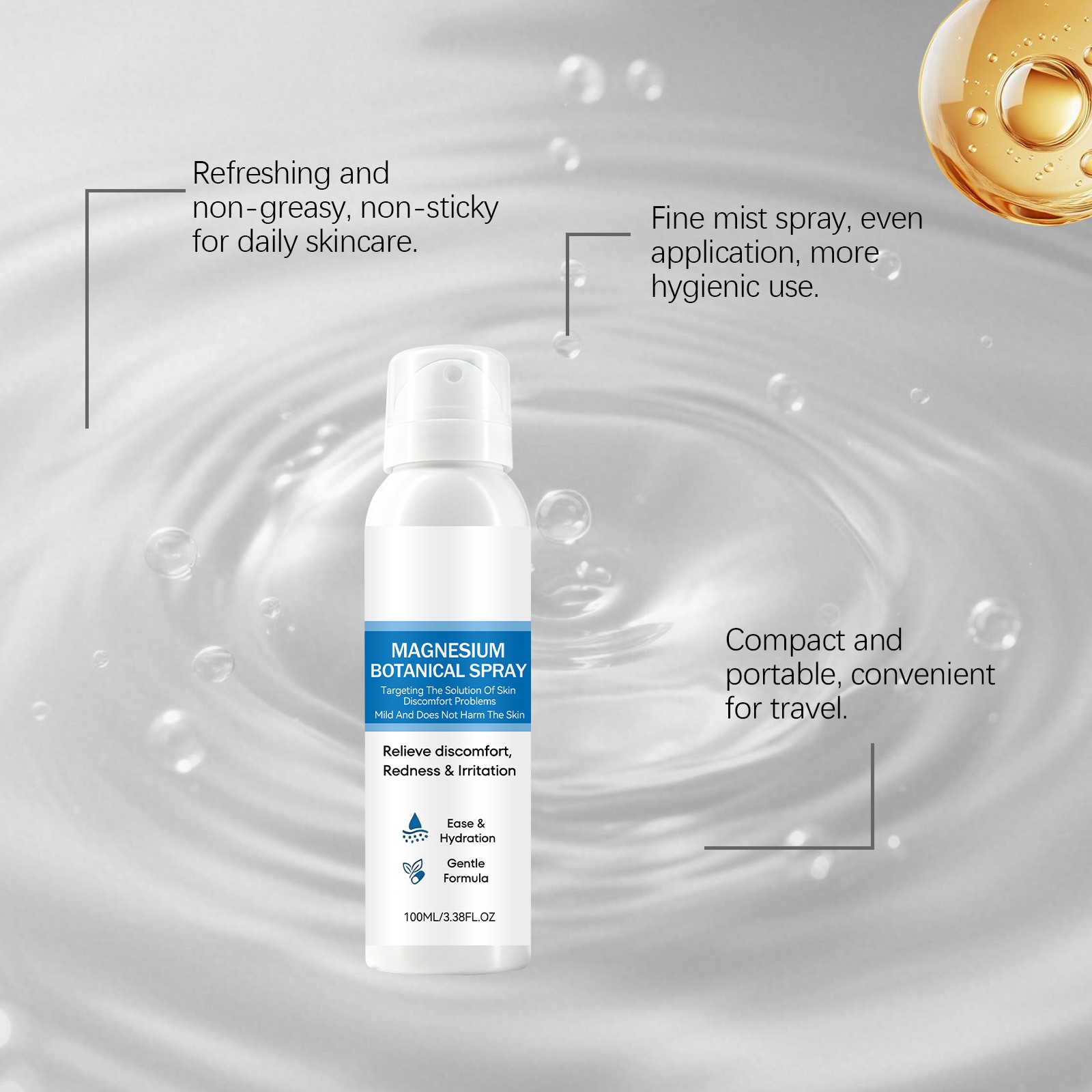 Magnesium Herbal Skin Soothing Spray For Redness, Irritation & Discomfort