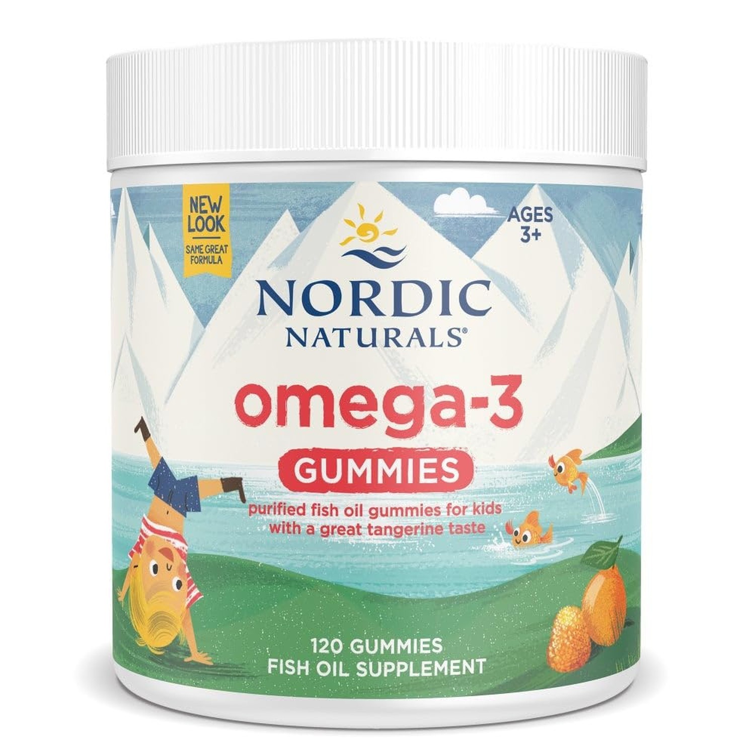 Nordic Naturals Nordic Omega-3 Gummies, Tangerine – 120 Gummies – 82 mg Total…