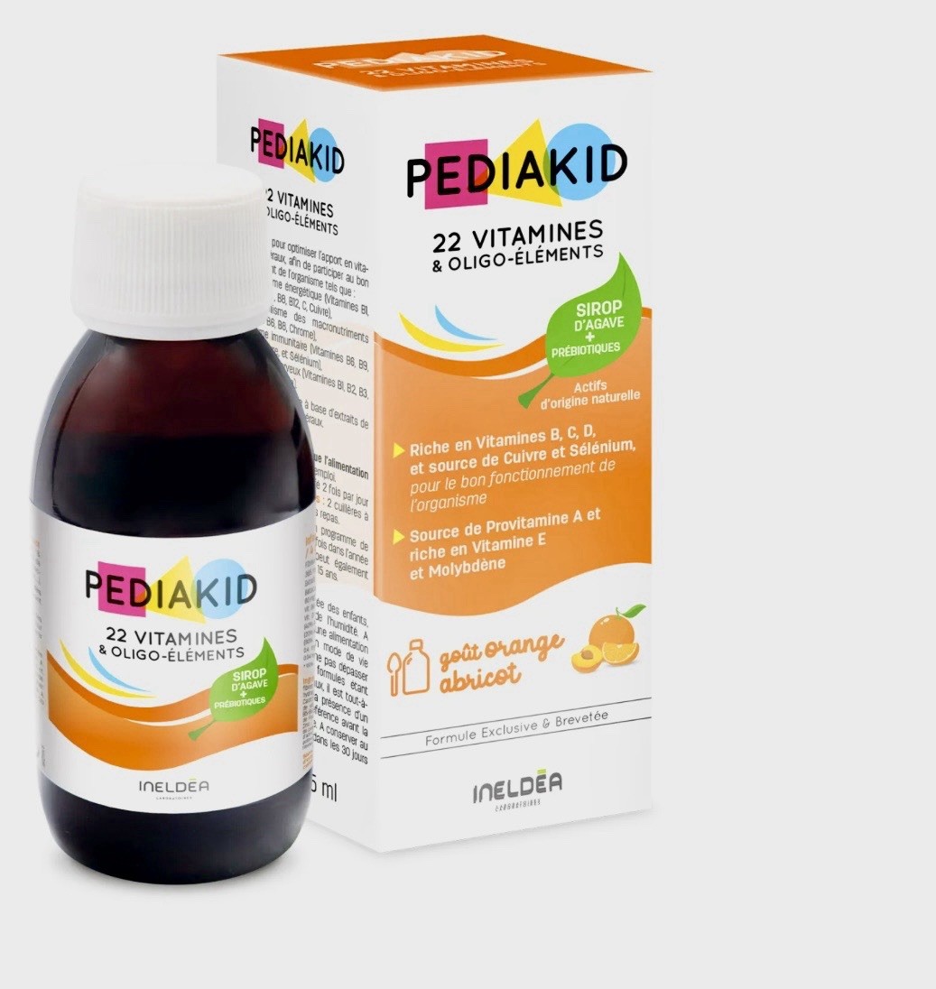 PEDIAKID 22 Vitamins & Minerals Kids Syrup Orange Apricot Immune Support 125ml