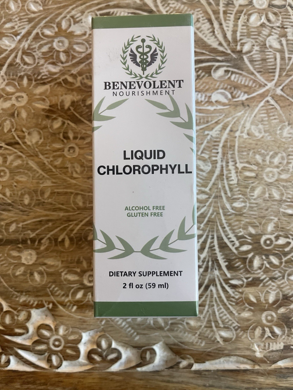 Benevolent Nourishment Liquid Chlorophyll Alcohol Free Gluten Free 2 fl oz