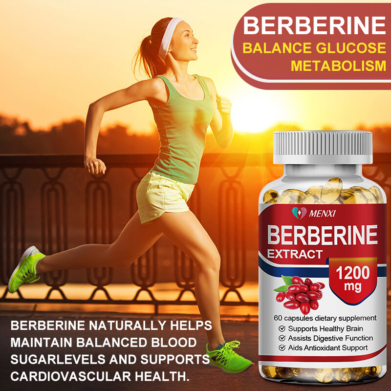 60/120/240P 1200mg Berberine Capsules, Natural HCL Extract, Healthy Cholesterol