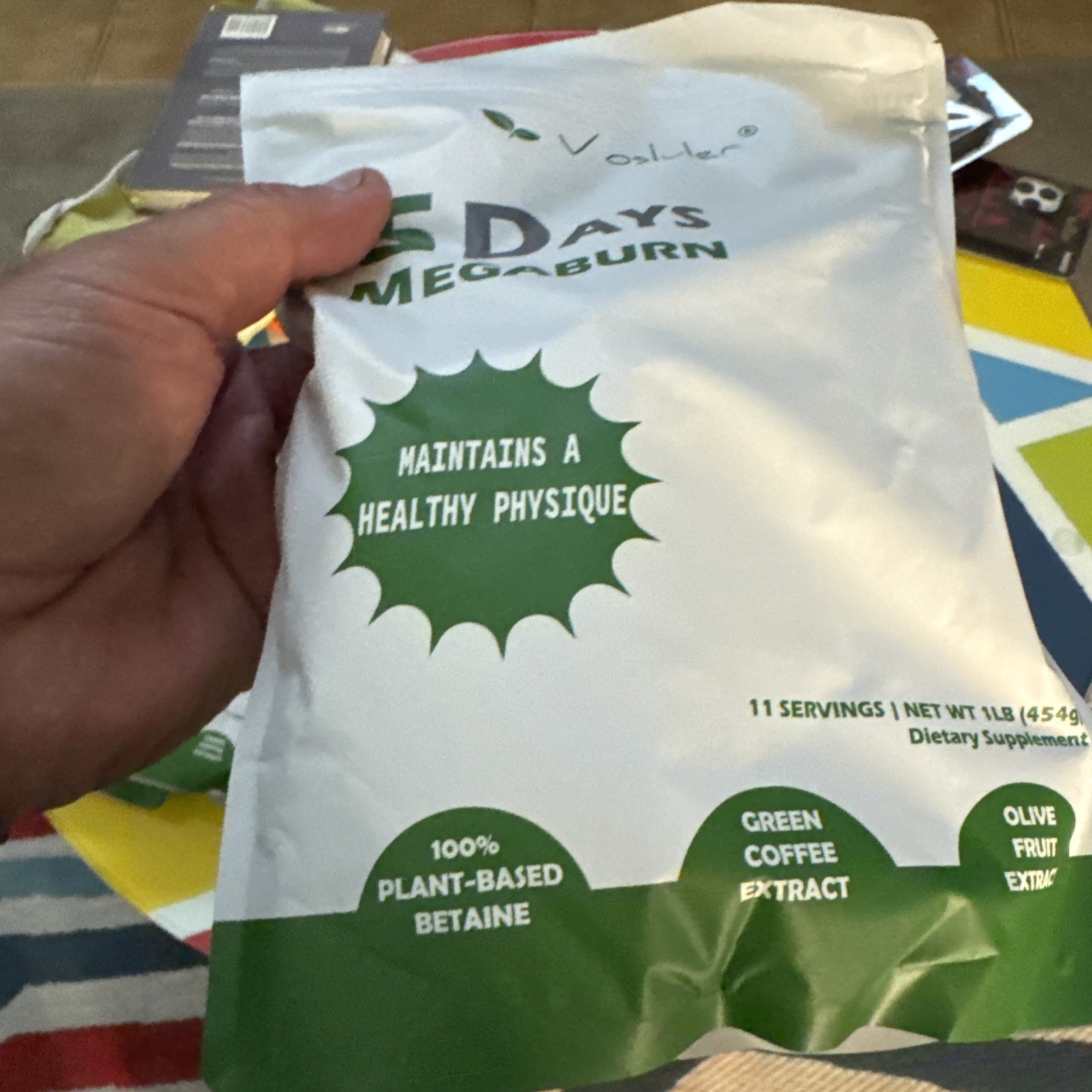 LOT OF 5 BAGS ! Vosluler FIVE DAYS MEGABURN Healthy Physique FIVE ONE LB BAGS!