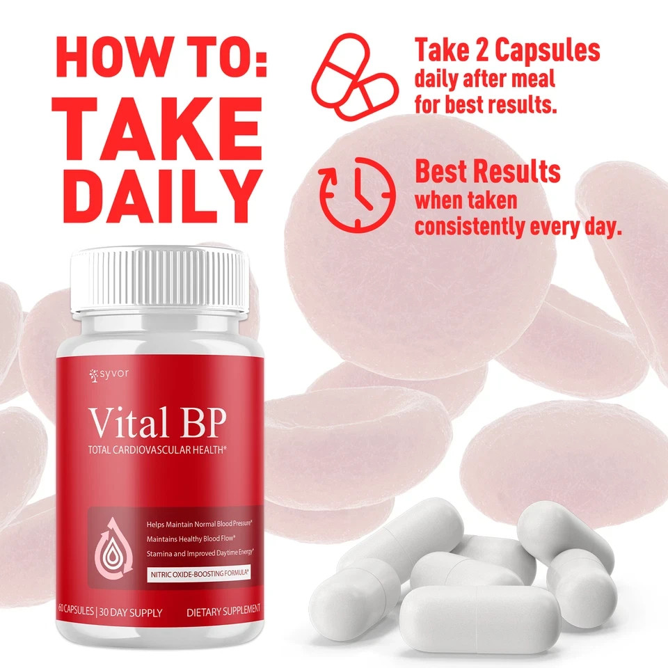 (2 Pack) Vital BP innovative Blood Support Vitamin Formula VitalBP 120 Capsules