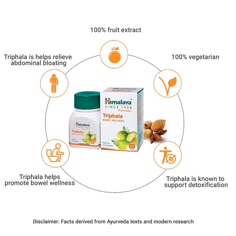 Himalaya Triphala 60 Tabs Support Digestion & Relives Constipation