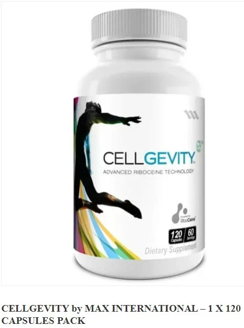 ORIGINAL CELLGEVITY MAX INTERNATIONAL 120 caps Advanced Riboceine Technology