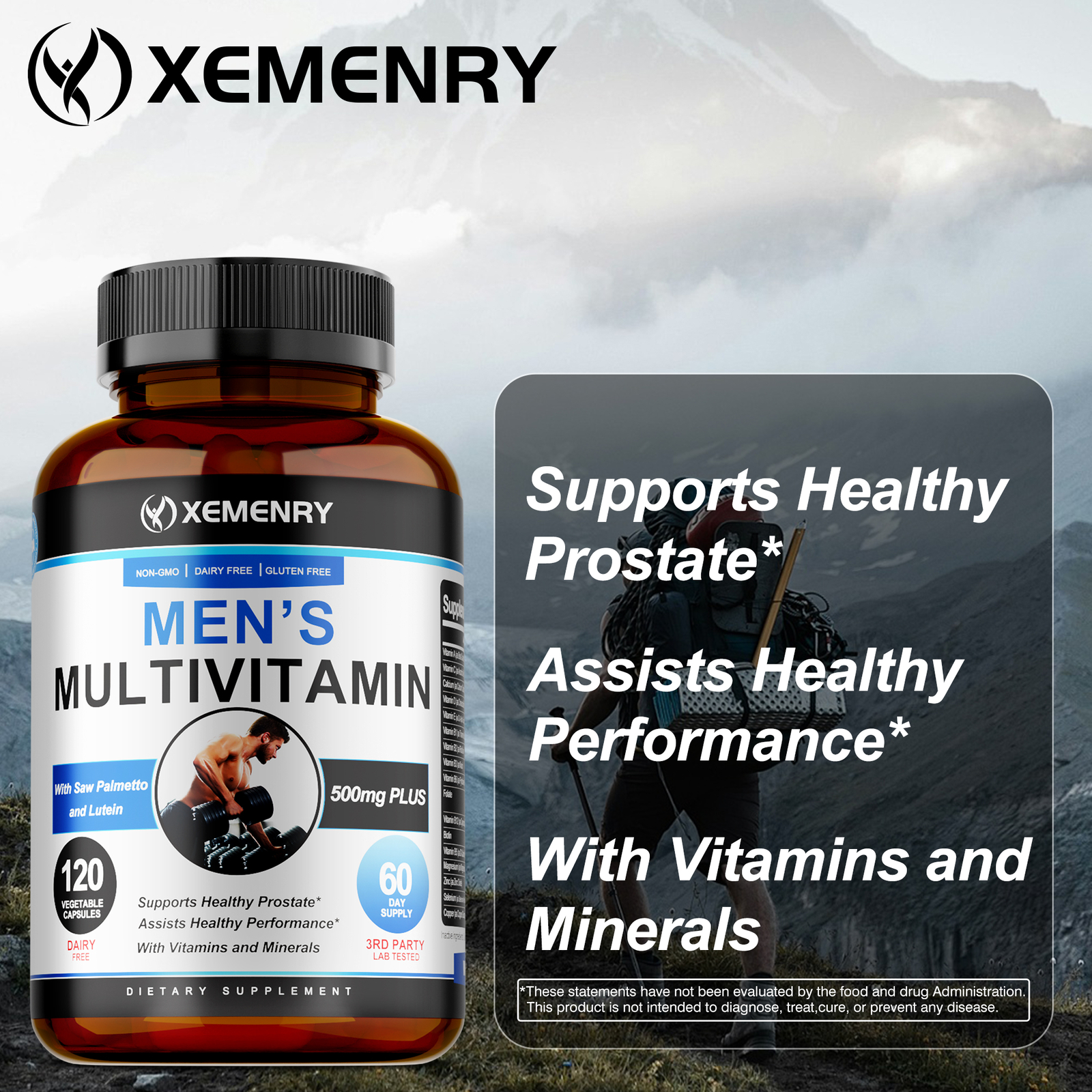 Men’s Multivitamin -Heart Health,Support Men’s Prostate and Urinary Tract Health