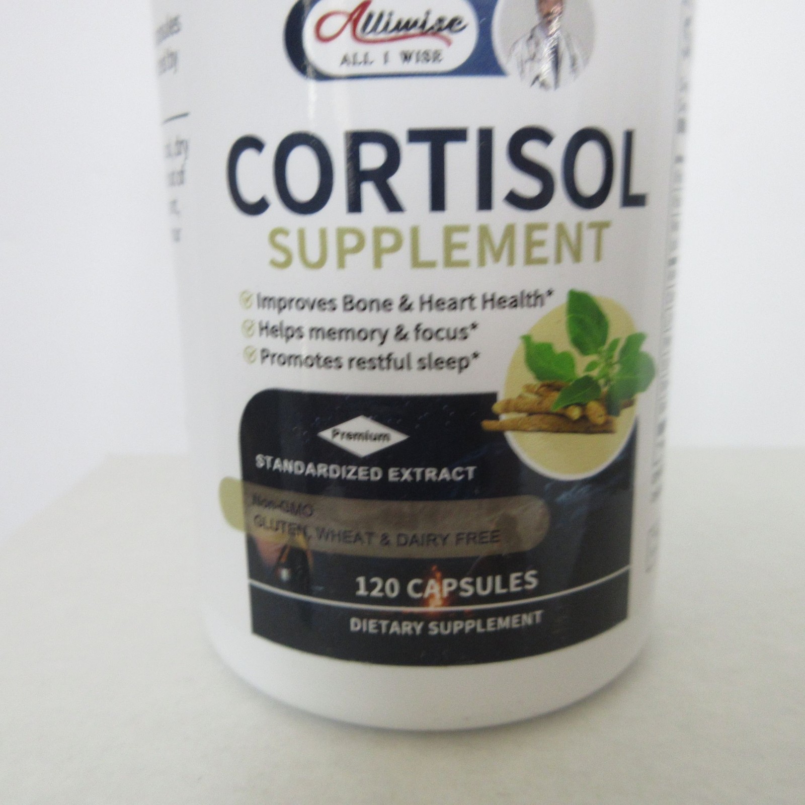 2X Alliwise Cortisol Supplement 240 Capsules (120 x 2) Ashwagandha Chamomile