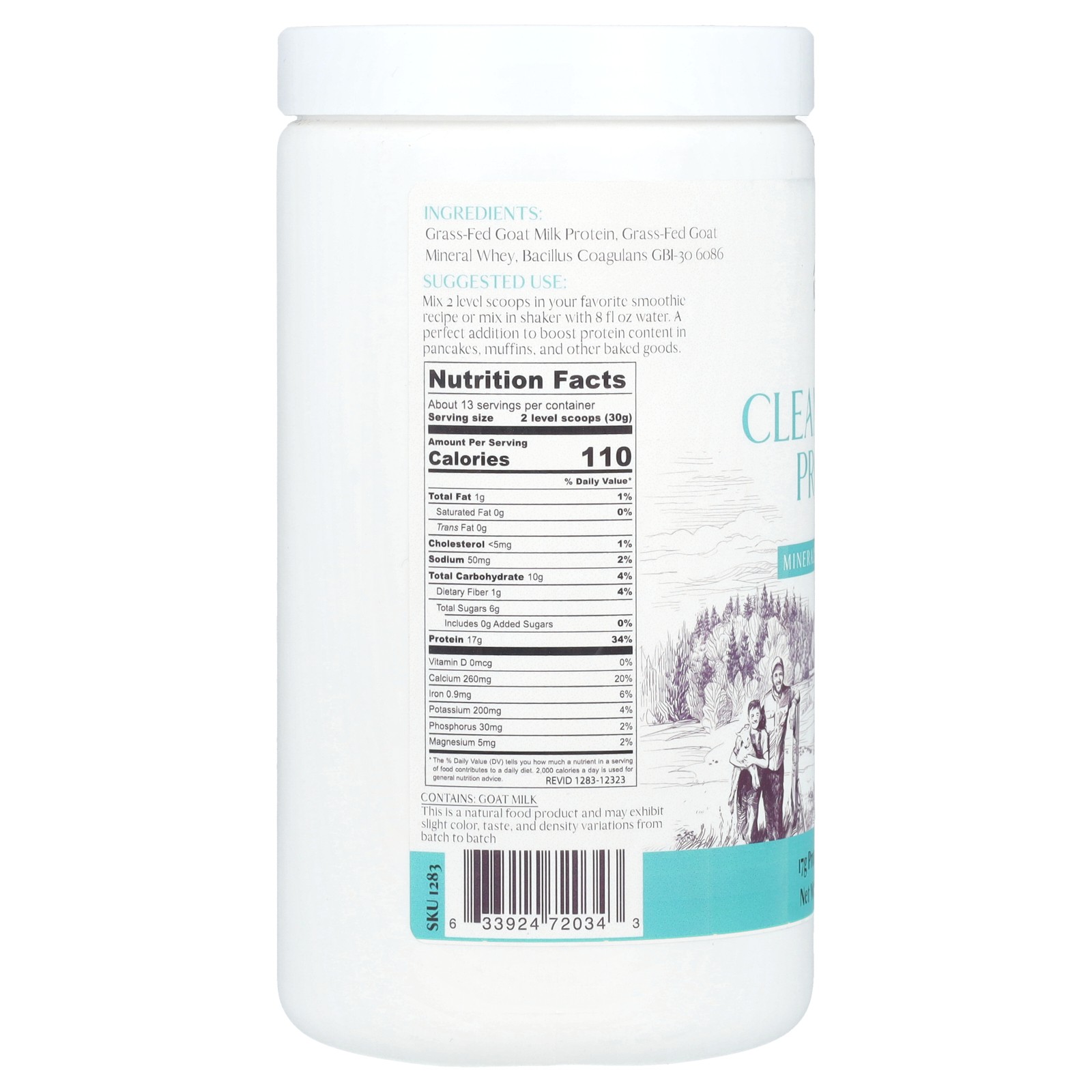 Clean Protein + Minerals & Probiotics, 14.1 oz (400 g)