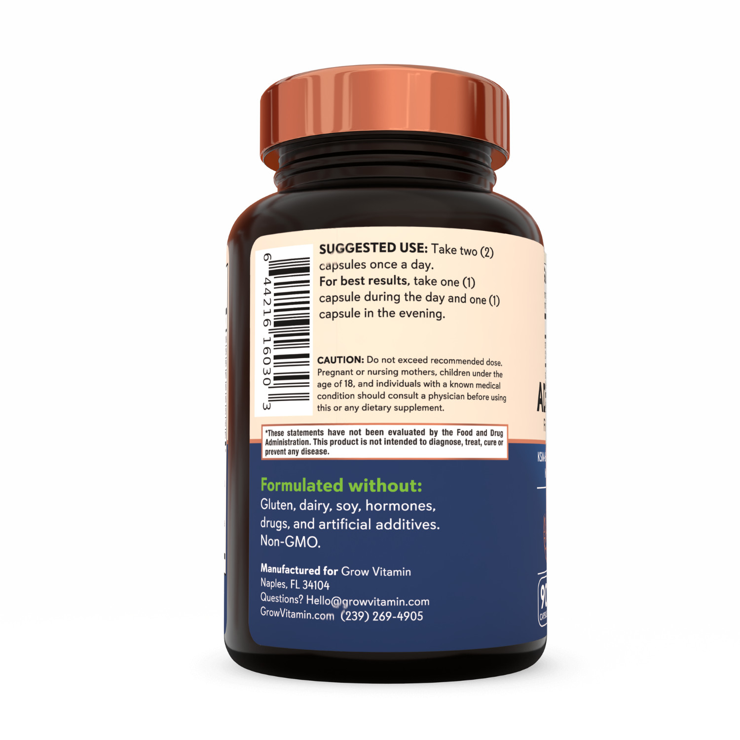 Integrative Therapeutics Cortisol Manager by Grow Vitamin, 90 Days Supply