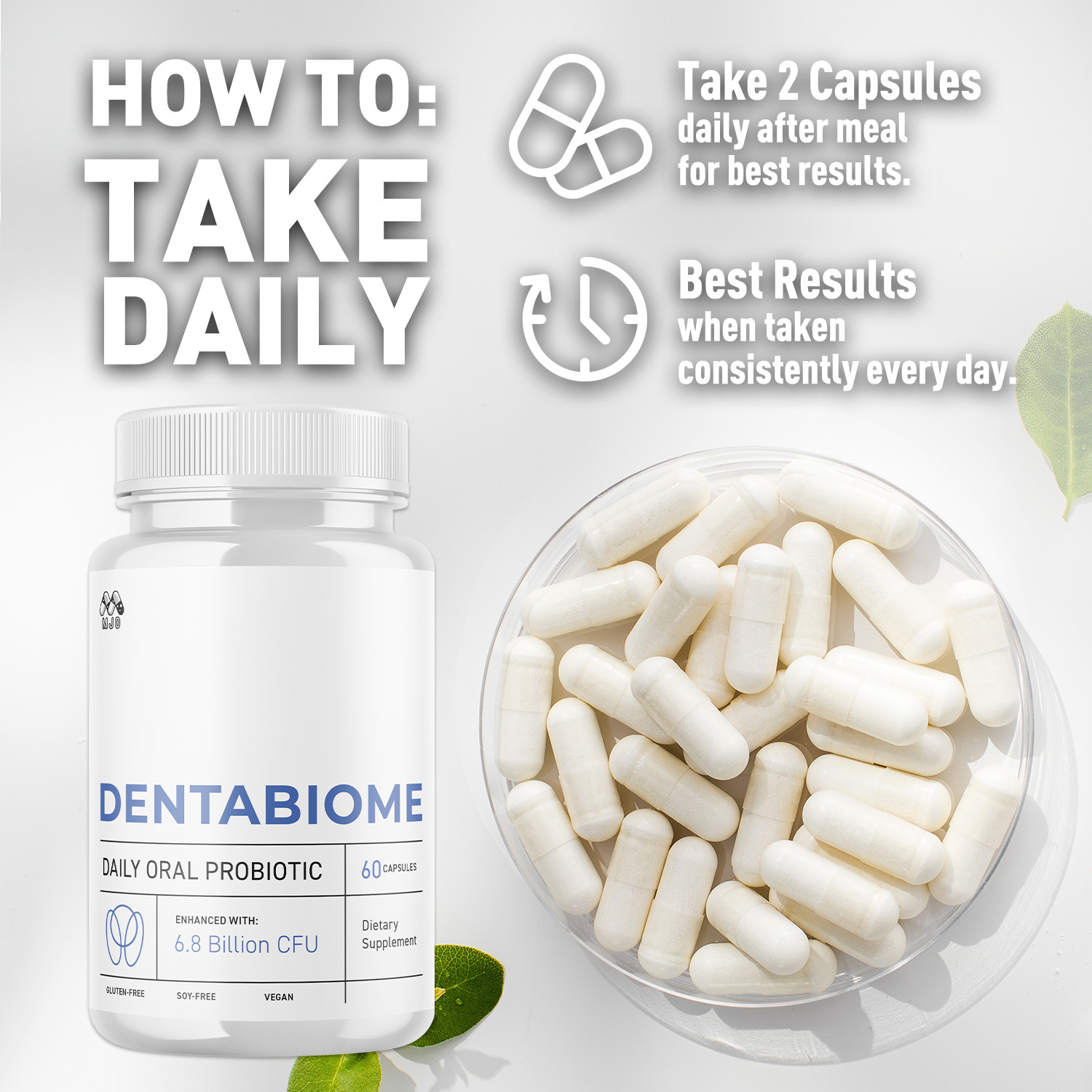 (5 Pack) Dentabiome Probiotic Supplement for Healthy Teeths Denta Biome 300 Caps
