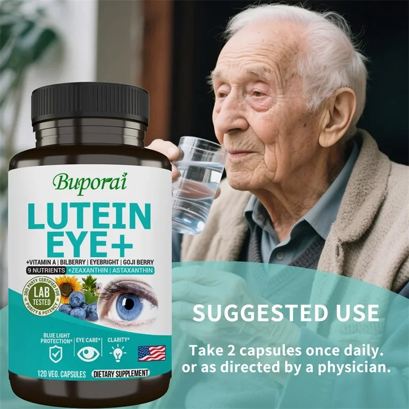 Lutein Eye + 120pcs,Relieve Eye Fatigue,Dryness,Yellow Spots,Health Eye Vitamins