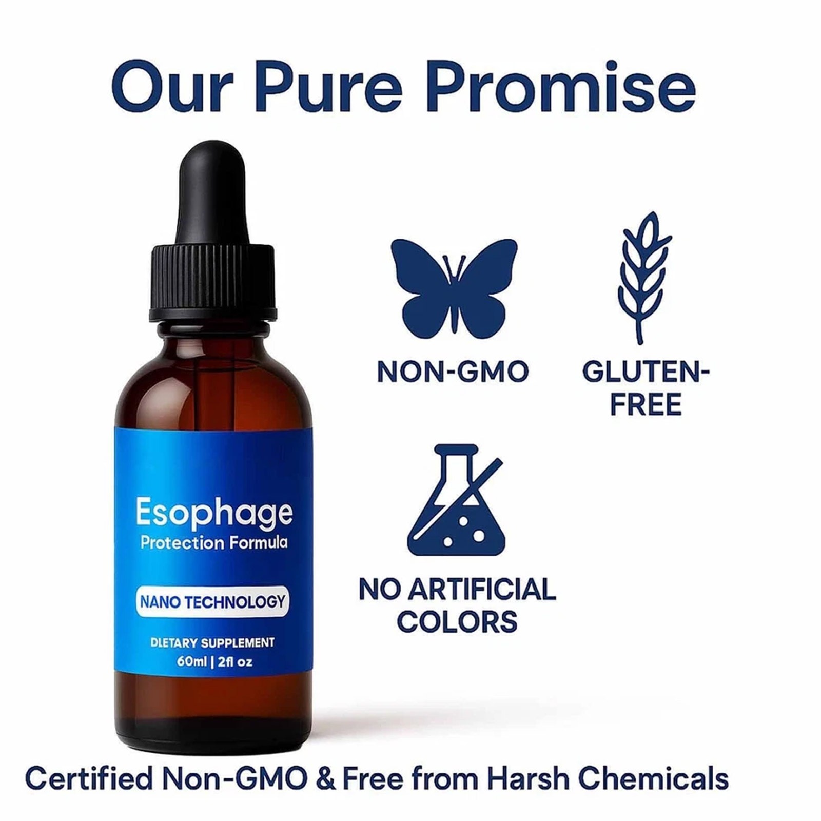 Nano Powered Esophageal Support 60ML Stomach Digestive Drops Drops 2oz