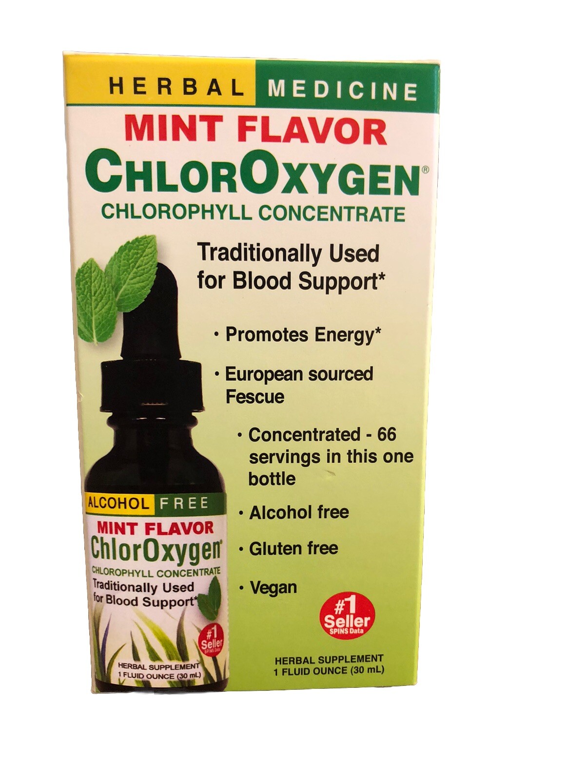 ChlorOxygen Chlorophyll concentrate Mint flav 1 oz Liq Exp 3/26 or better (1d)
