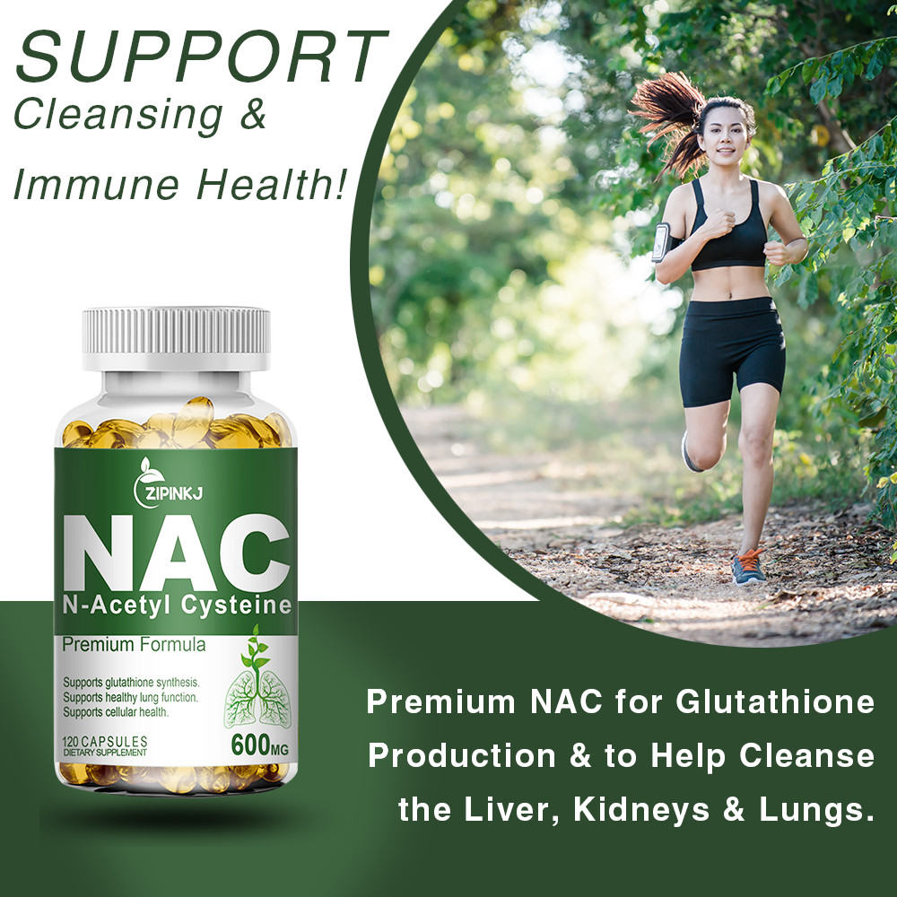 N-Acetyl L-Cysteine ( NAC) 240 CAPS Gluten free 600Mg 2 bottles Non GMO 240 Cap